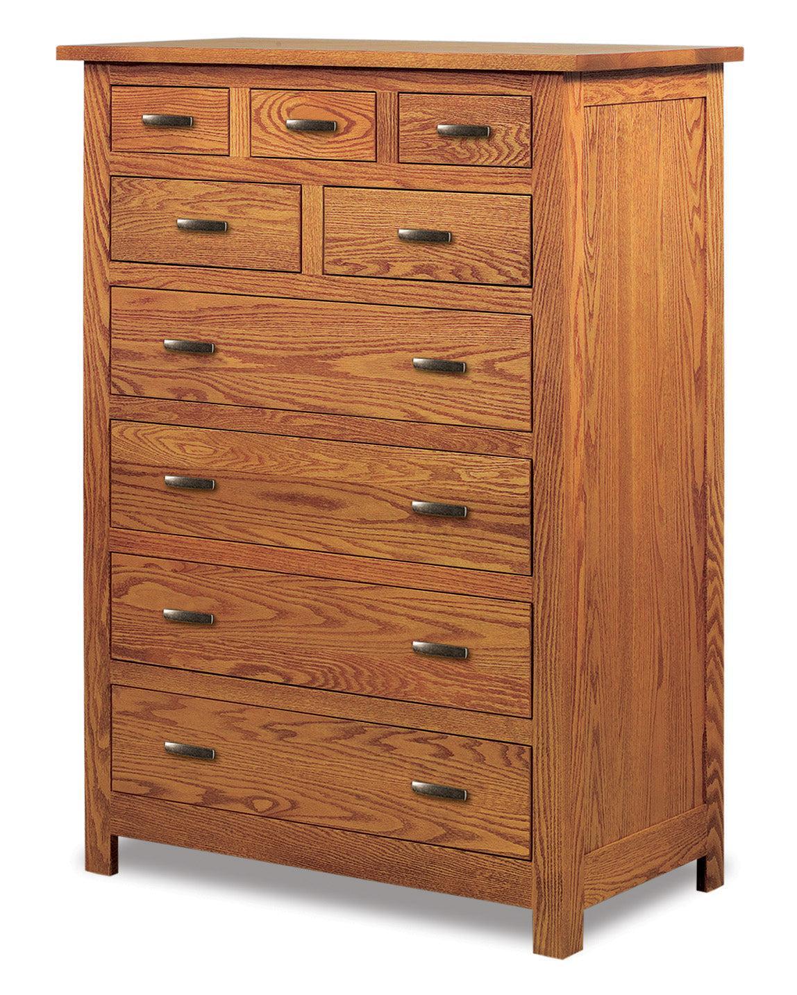 Amish Flush Mission Nine Drawer Chest