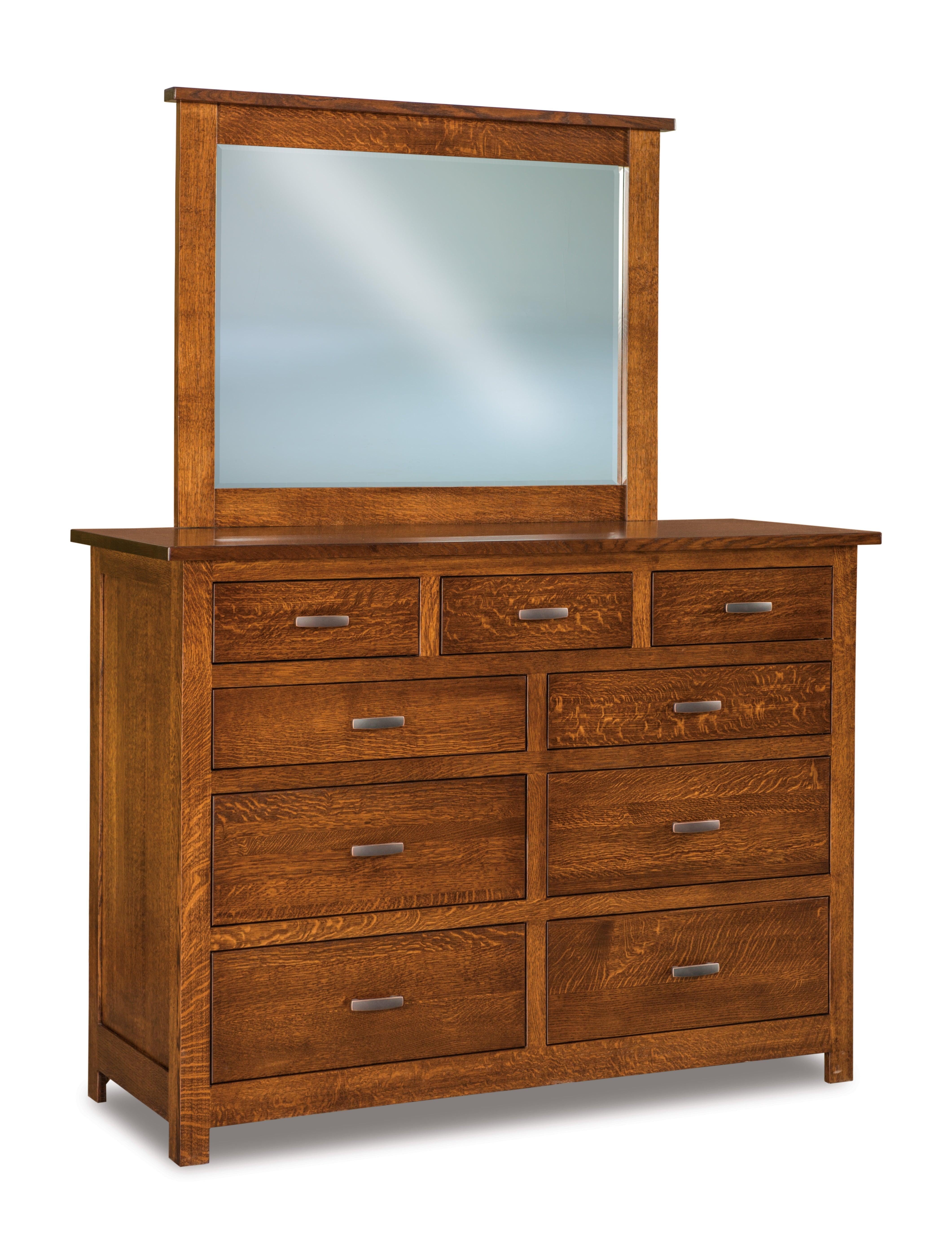 Amish Flush Mission Nine Drawer Dresser