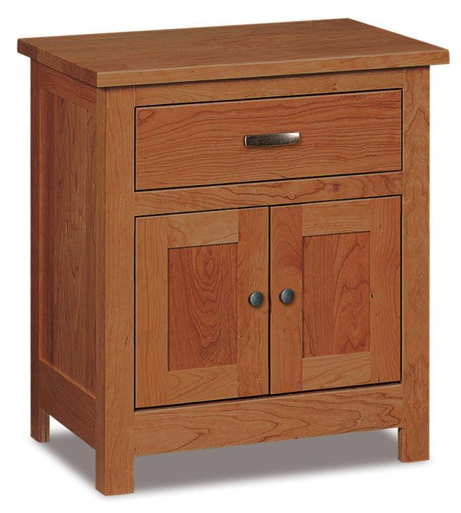 Amish Flush Mission Two Drawer Nightstand - Thumbnail 4