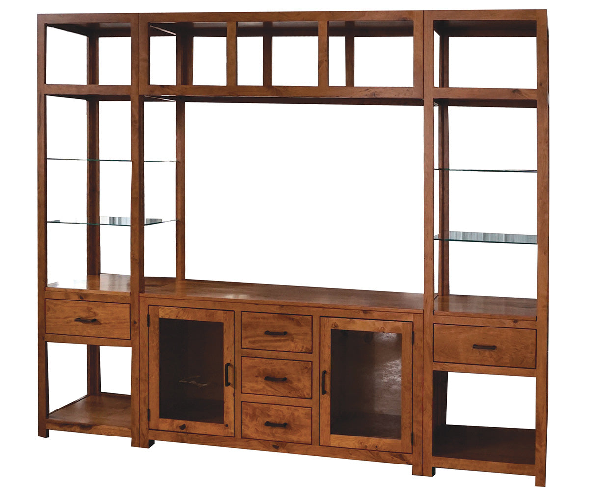 amish entertainment shown in brown maple