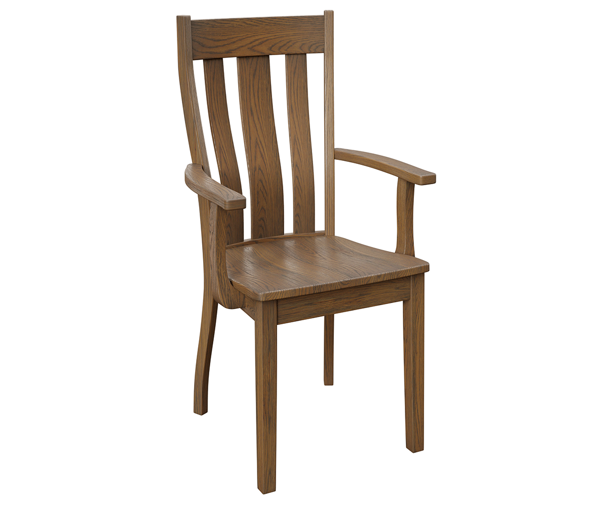 Amish Frontier Chair-Chair-Arm Chair-Oak-The Amish House