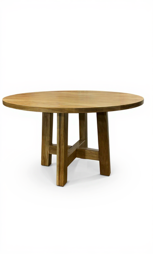 Amish Fulton Solid Top Round Dining Table