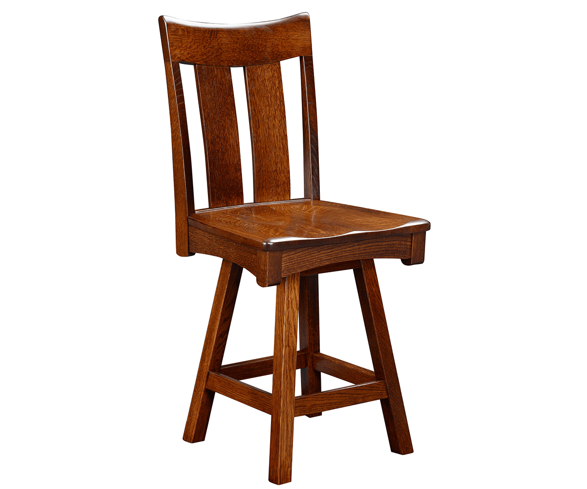 Amish Galveston Swivel Bar Chair