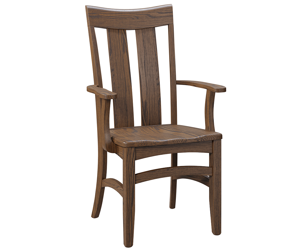Amish Galveston Shaker Chair-Chair-Arm Chair-Oak-The Amish House