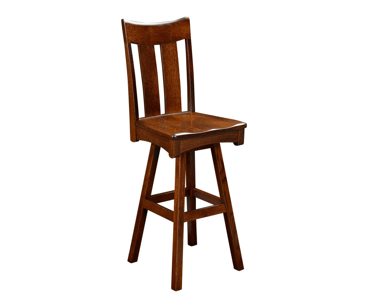 Amish Galveston Shaker Swivel Bar Chair