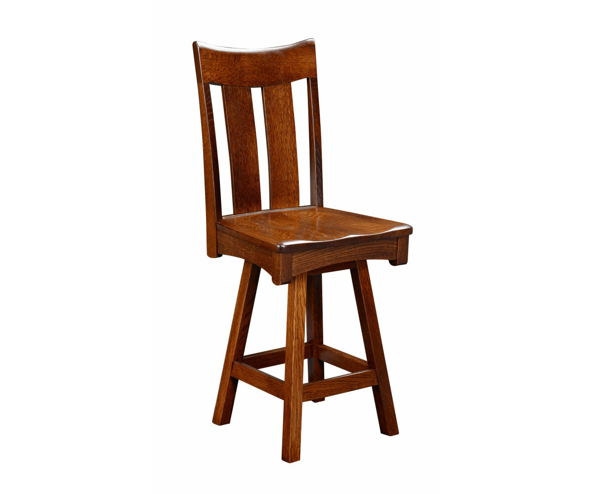 Amish Galveston Shaker Swivel Bar Chair