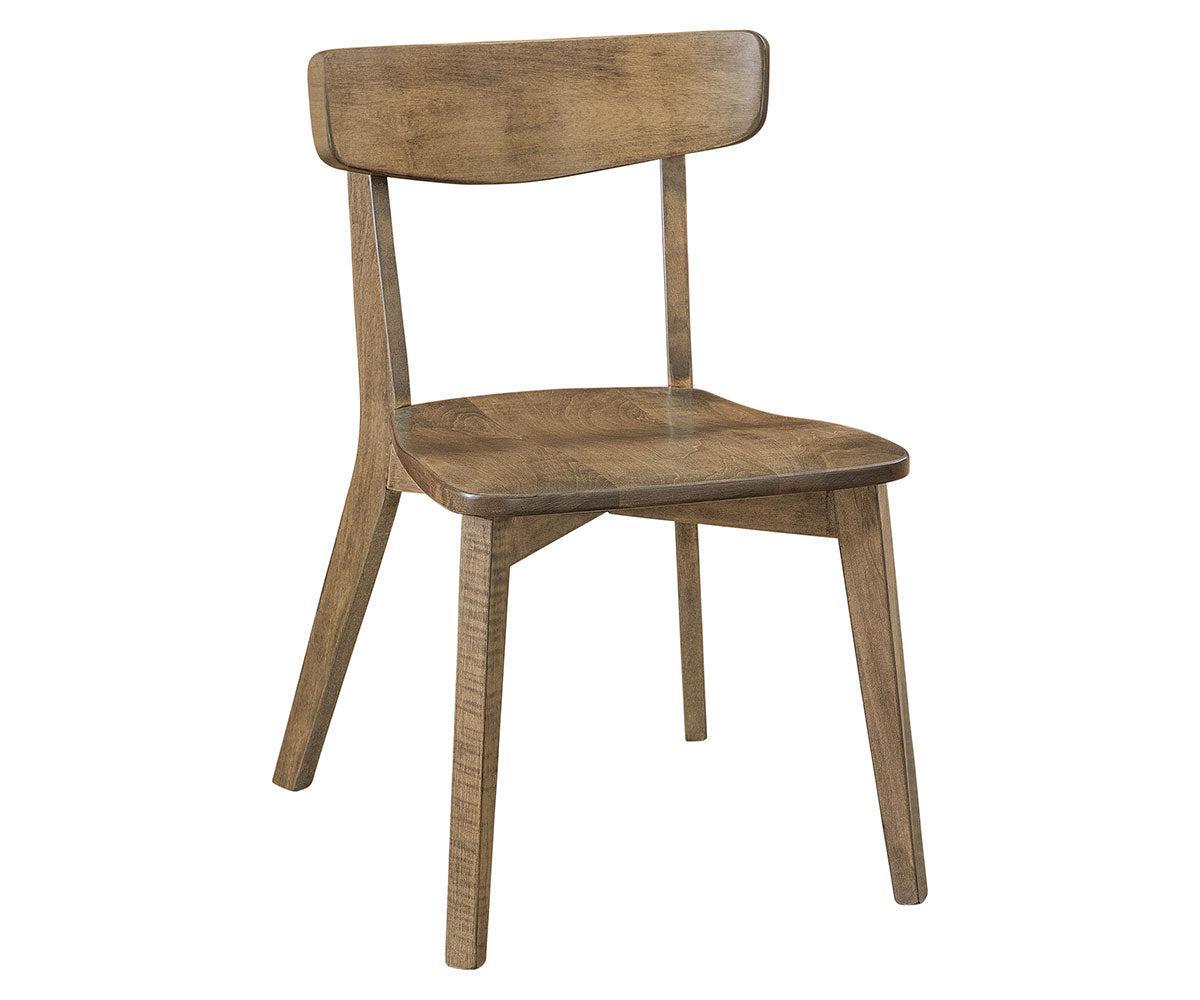 glenwod side chair in brown maple with sandstone stain