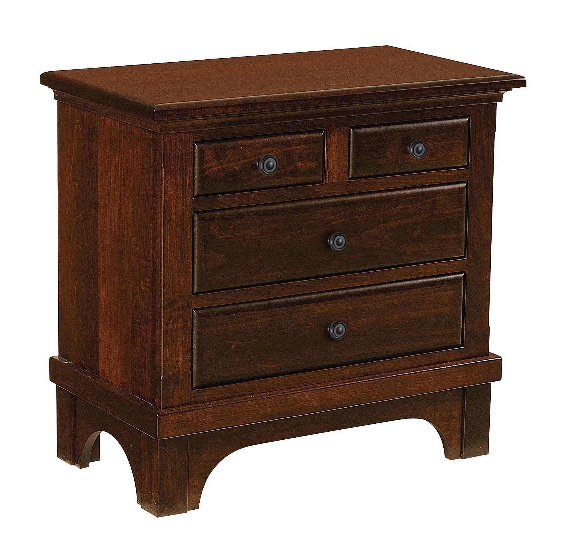 Amish Hamilton Court Three Drawer Nightstand - Thumbnail 2