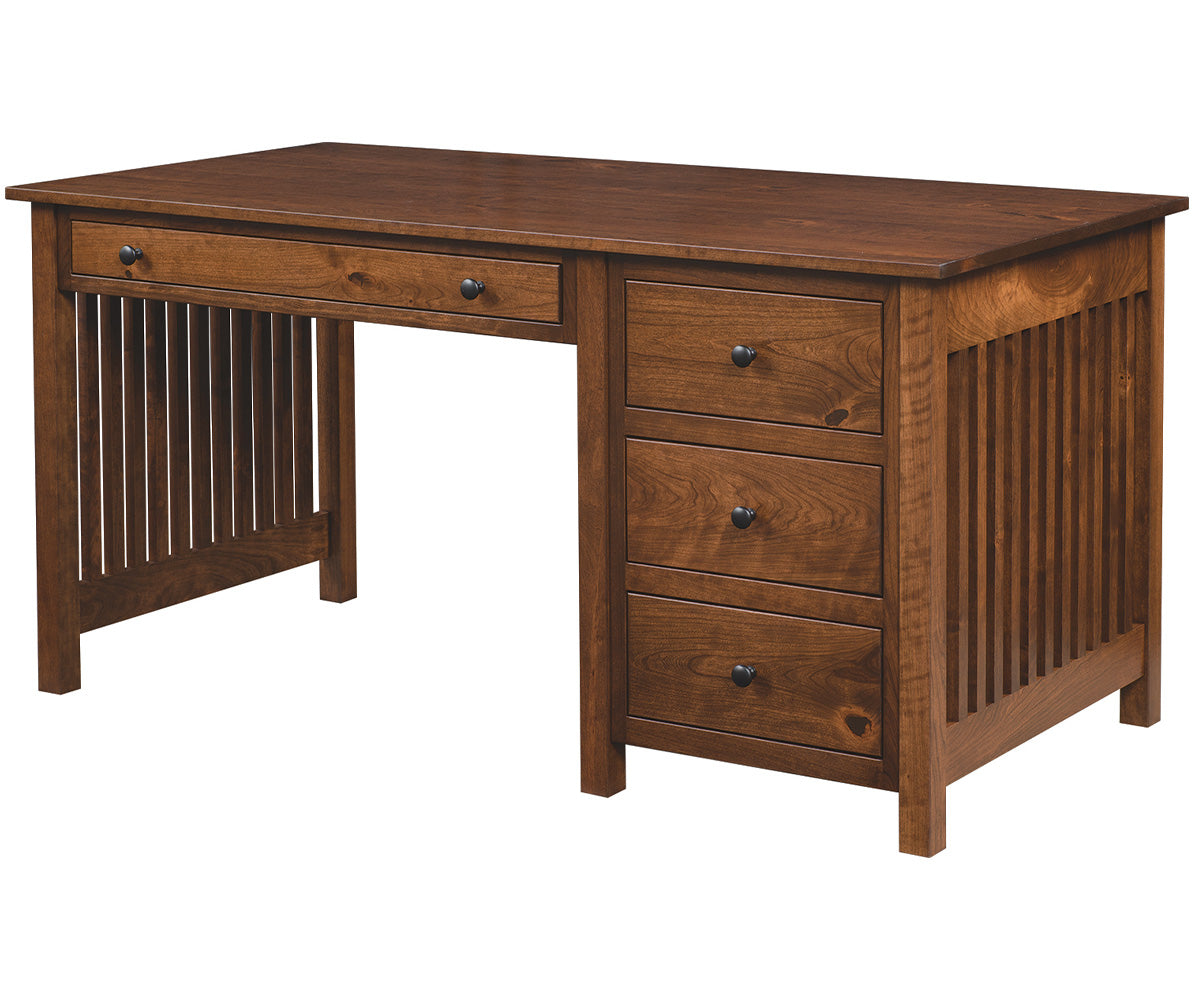 amish desk shown in oak