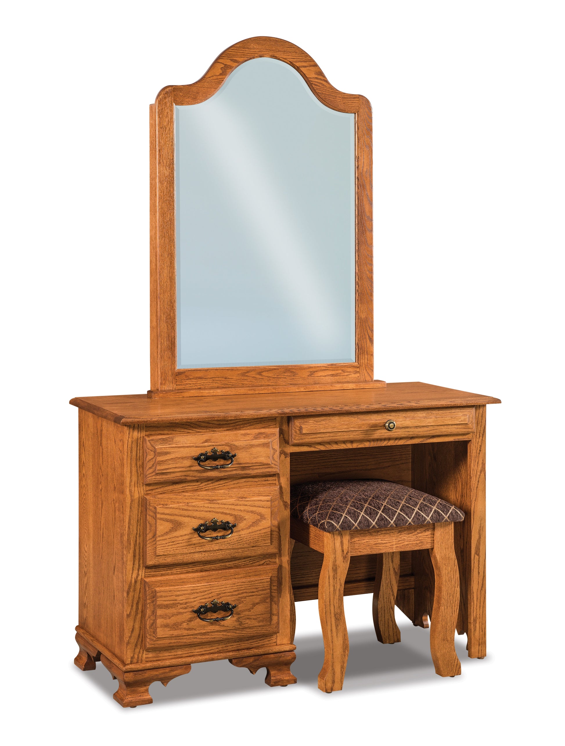 Amish Heritage Four Drawer Vanity Dresser