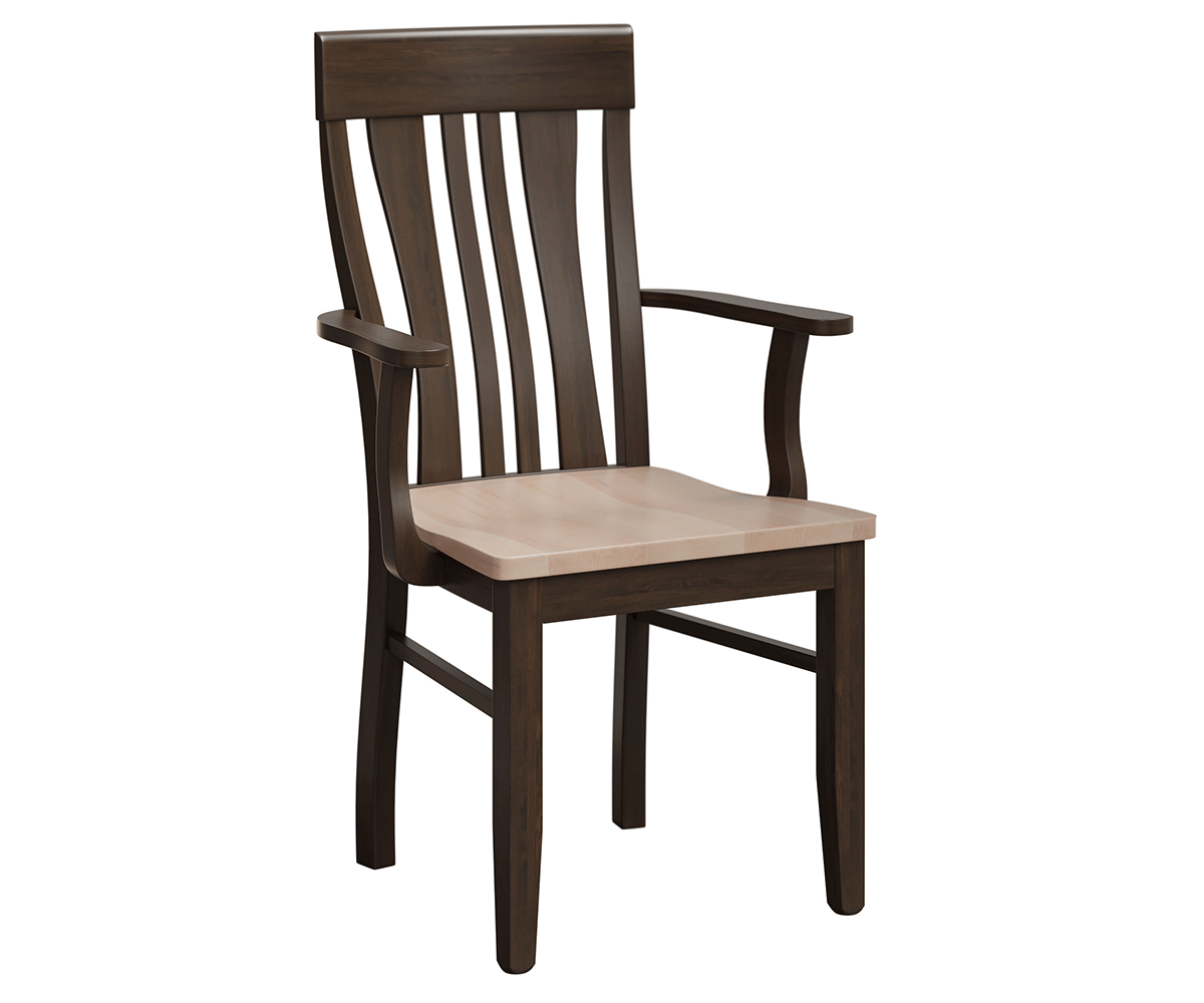 Amish Hudson 39" Chair-Chair-Arm Chair-Oak-The Amish House