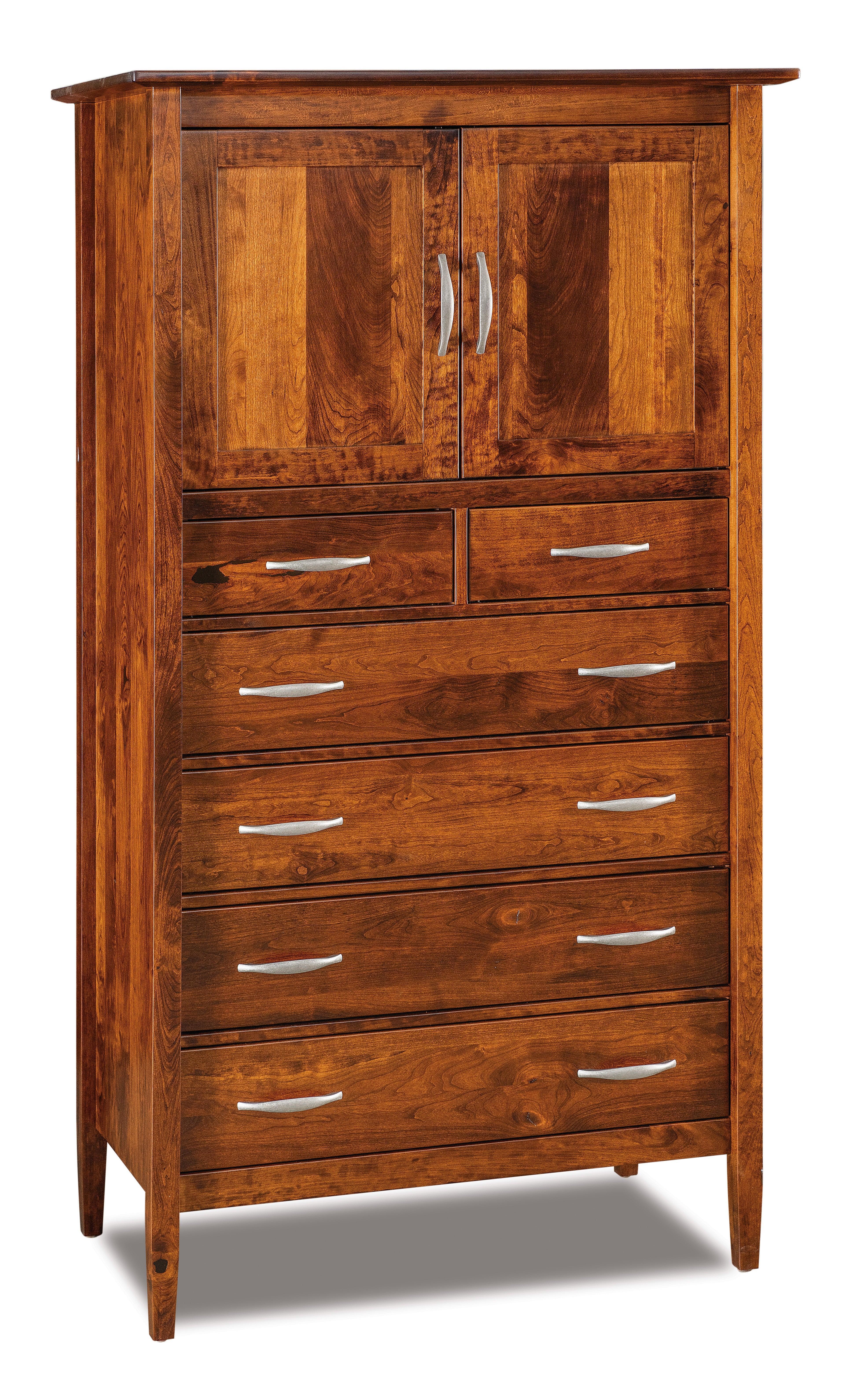 Amish Imperial Six Drawer Two Door Chest Armoire