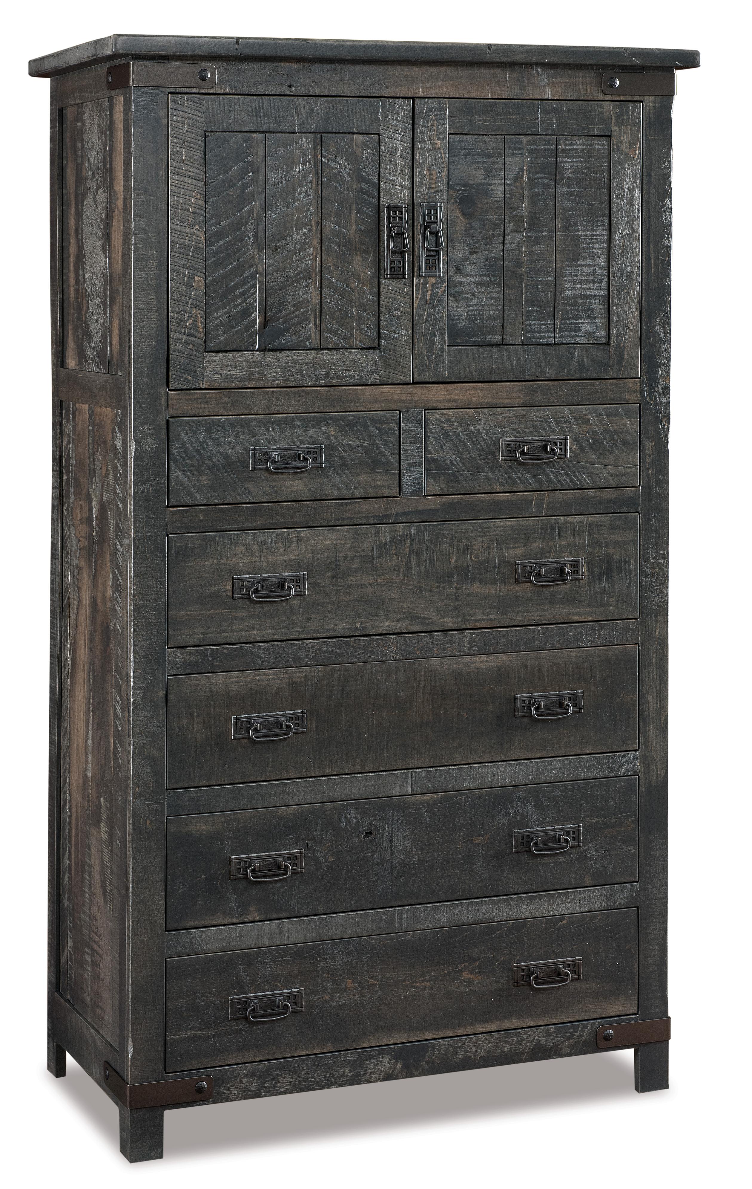 Amish Ironwood Six Drawer Two Door Armoire