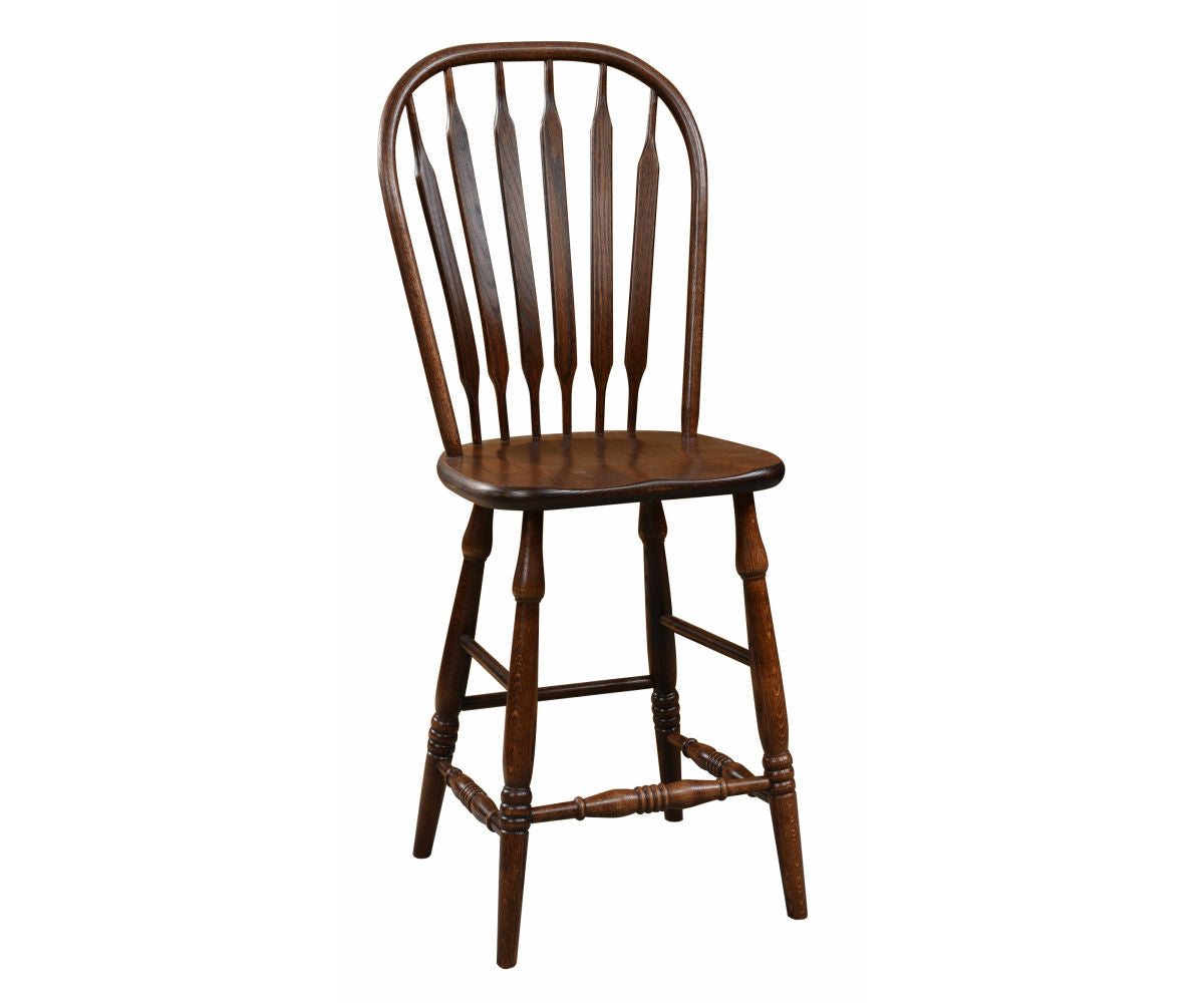 Amish Jumbo Paddleback Stationary Bar Chair