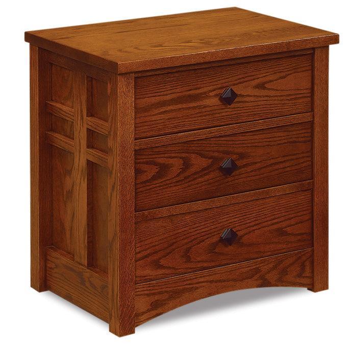 Amish Kascade Three Drawer Nightstand - Thumbnail 2