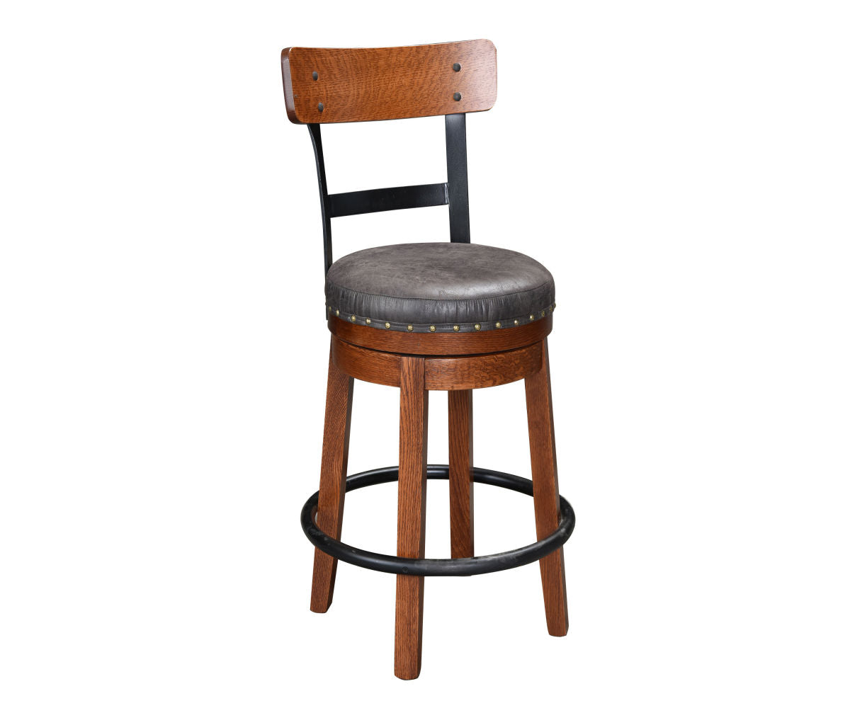 Amish Kelso Swivel Bar Chair - Thumbnail 2