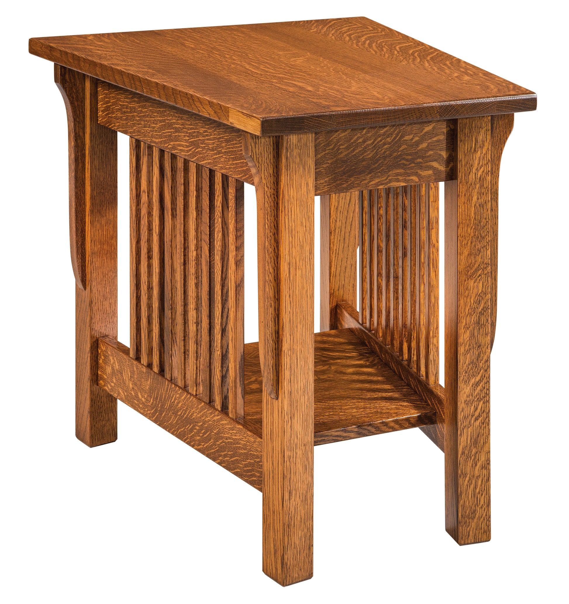 american made amish landmark wedge shaped end table