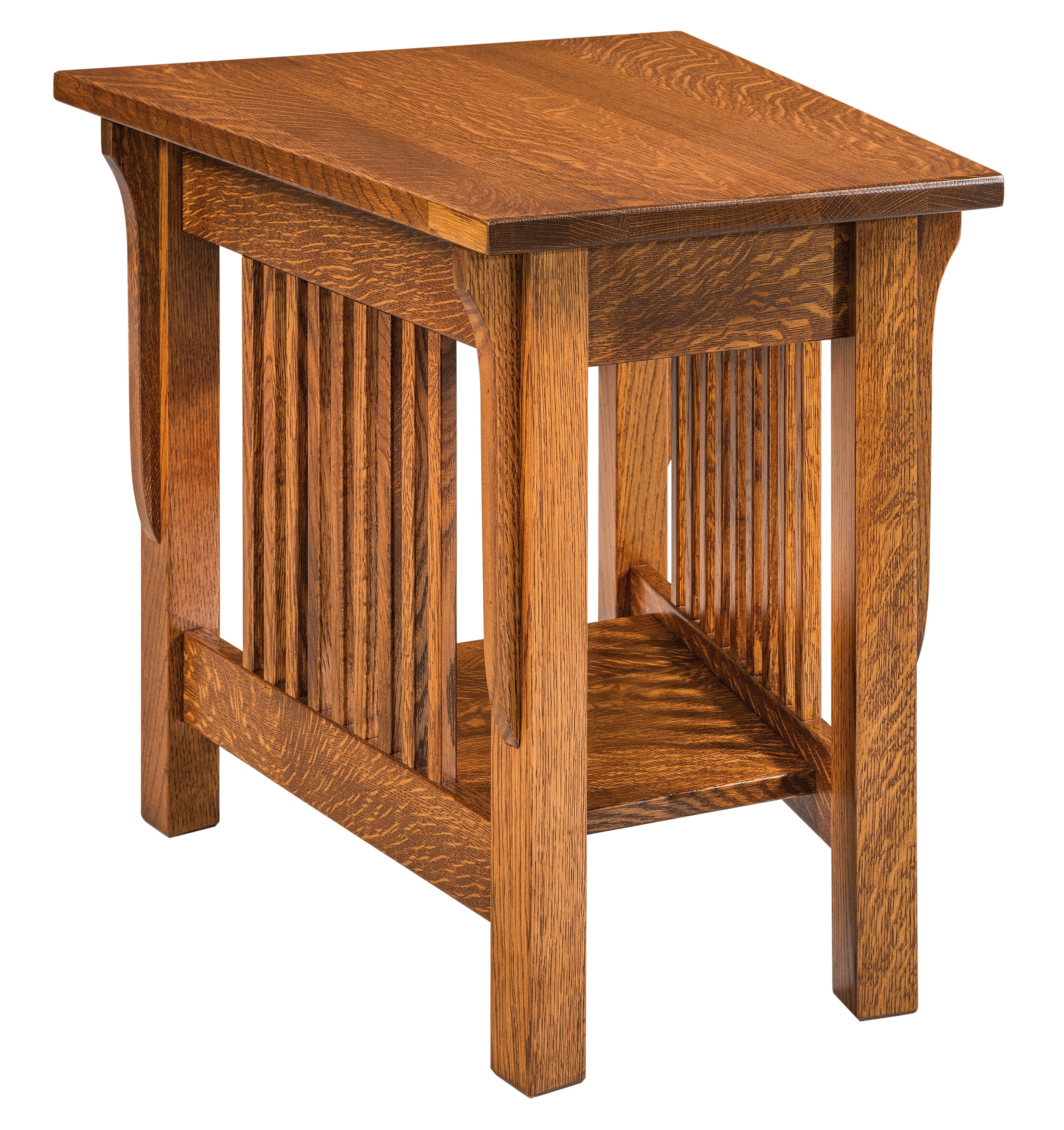 american made amish landmark wedge shaped end table