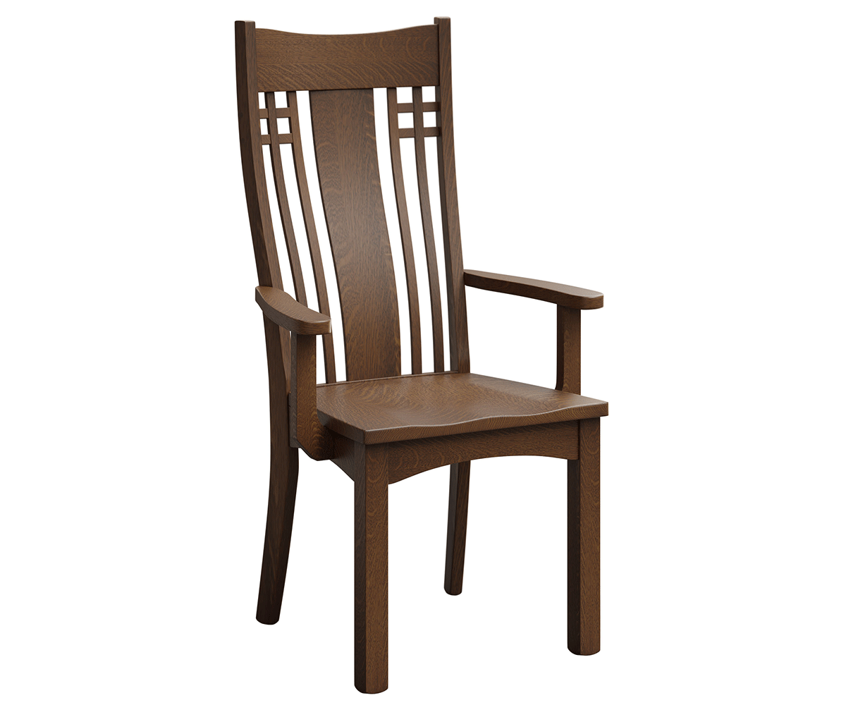 Amish Larson Mission Chair-Chair-Arm Chair-Oak-The Amish House