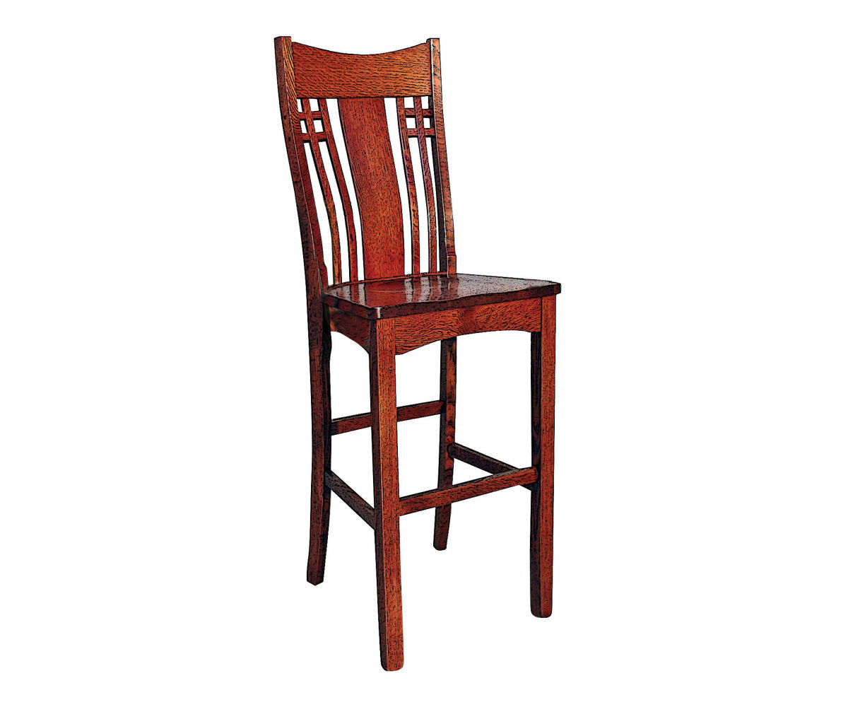 Amish Larson Mission Stationary Bar Chair