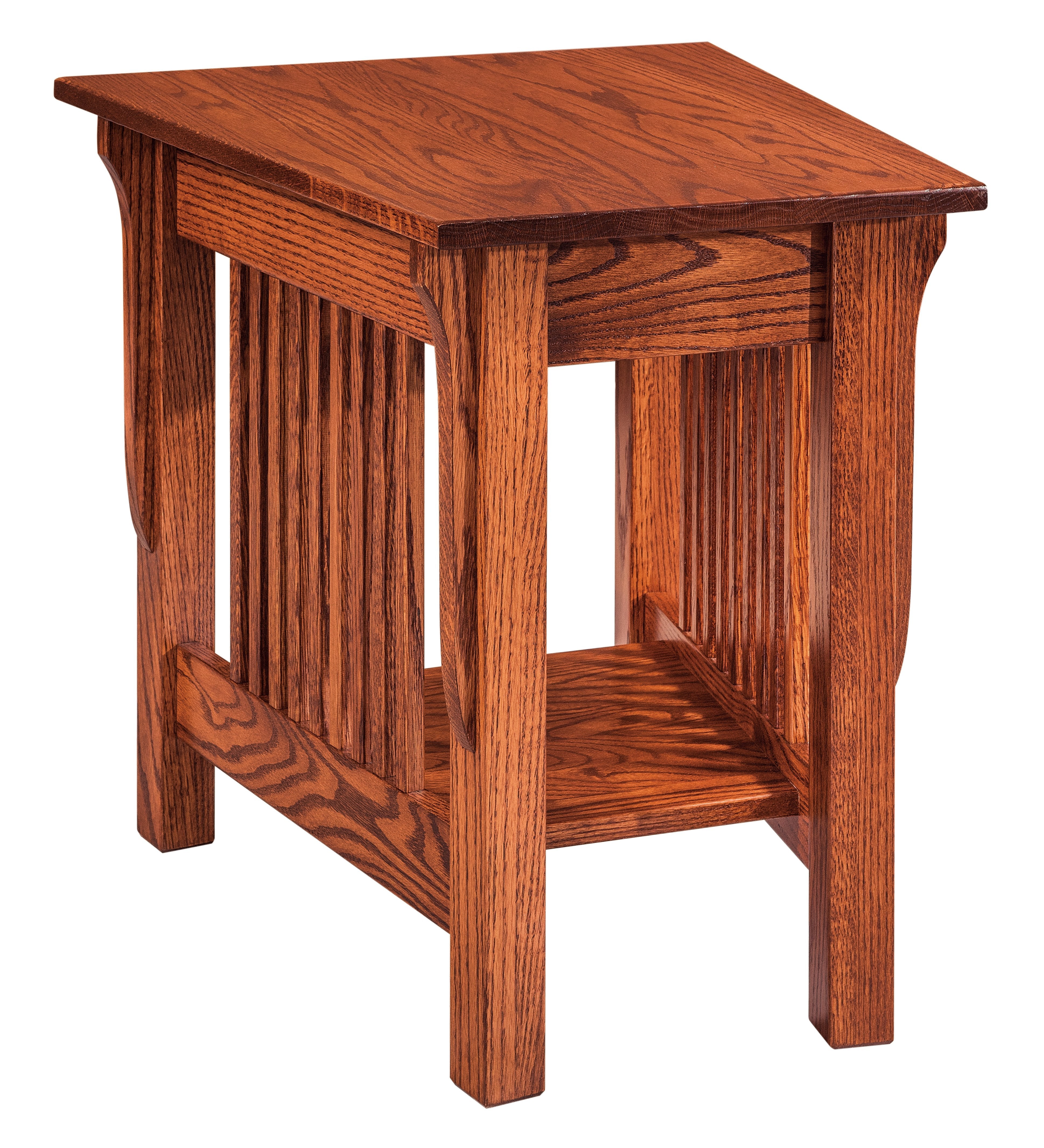 american made amish leah wedge end table
