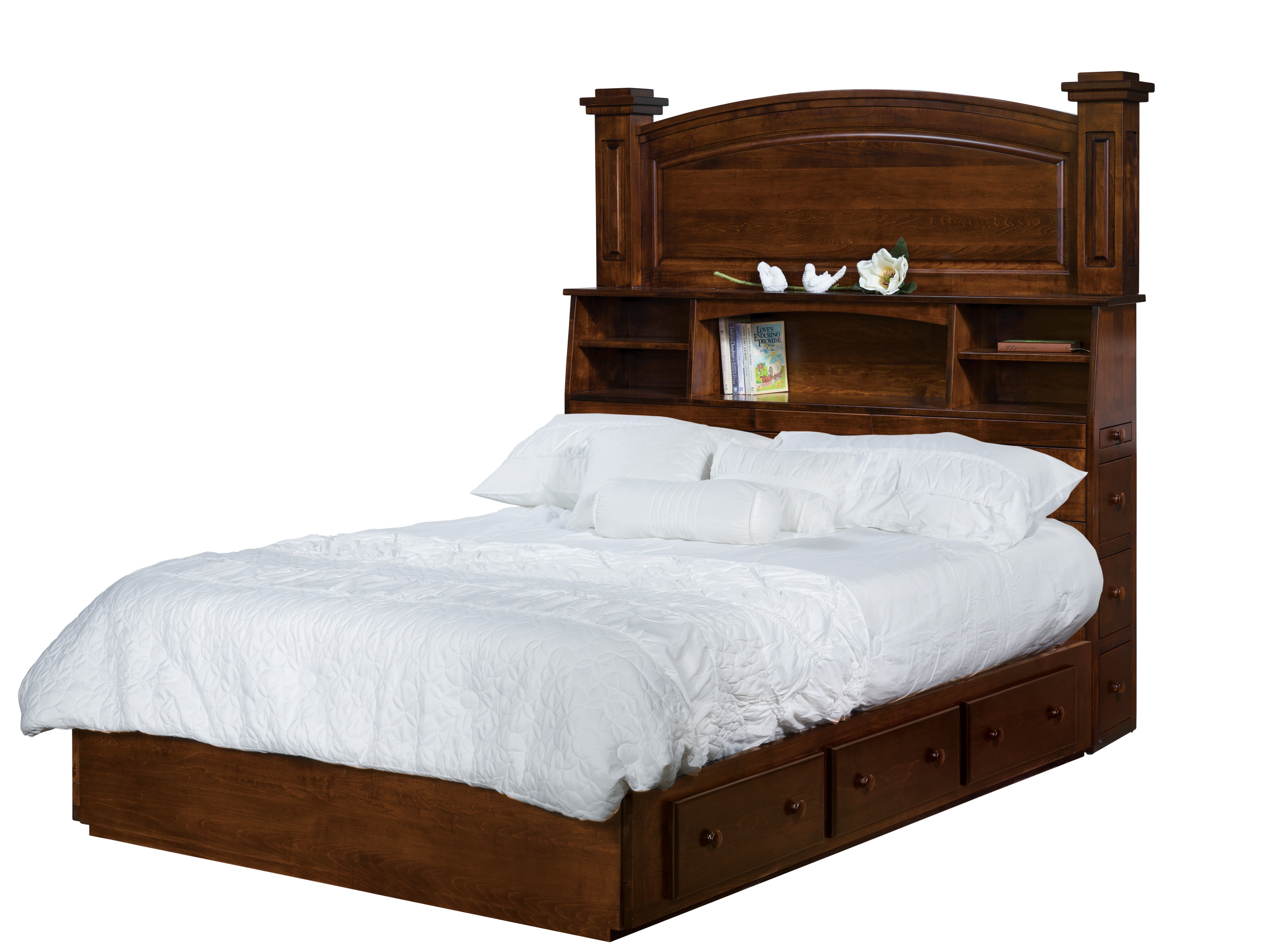 Amish Lexington Bookcase Headboard