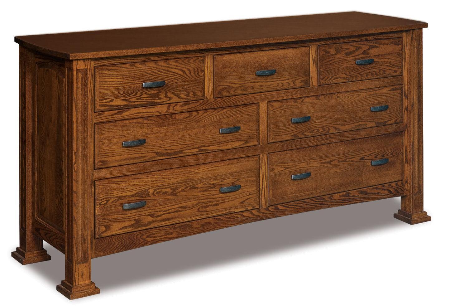 american made amish lexington seven drawer dresser 