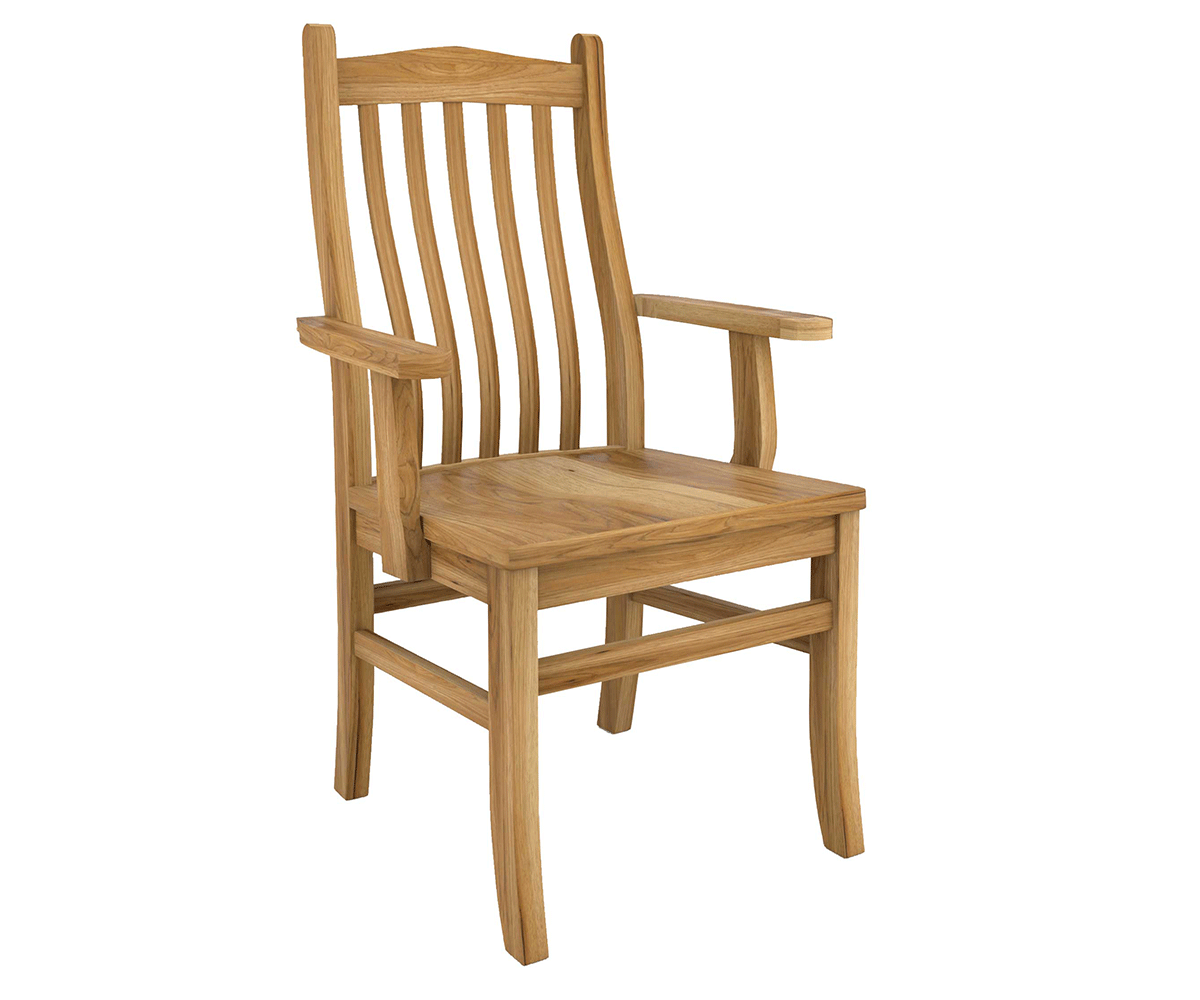 Amish Lincoln Chair-Chair-Arm Chair-Oak-The Amish House