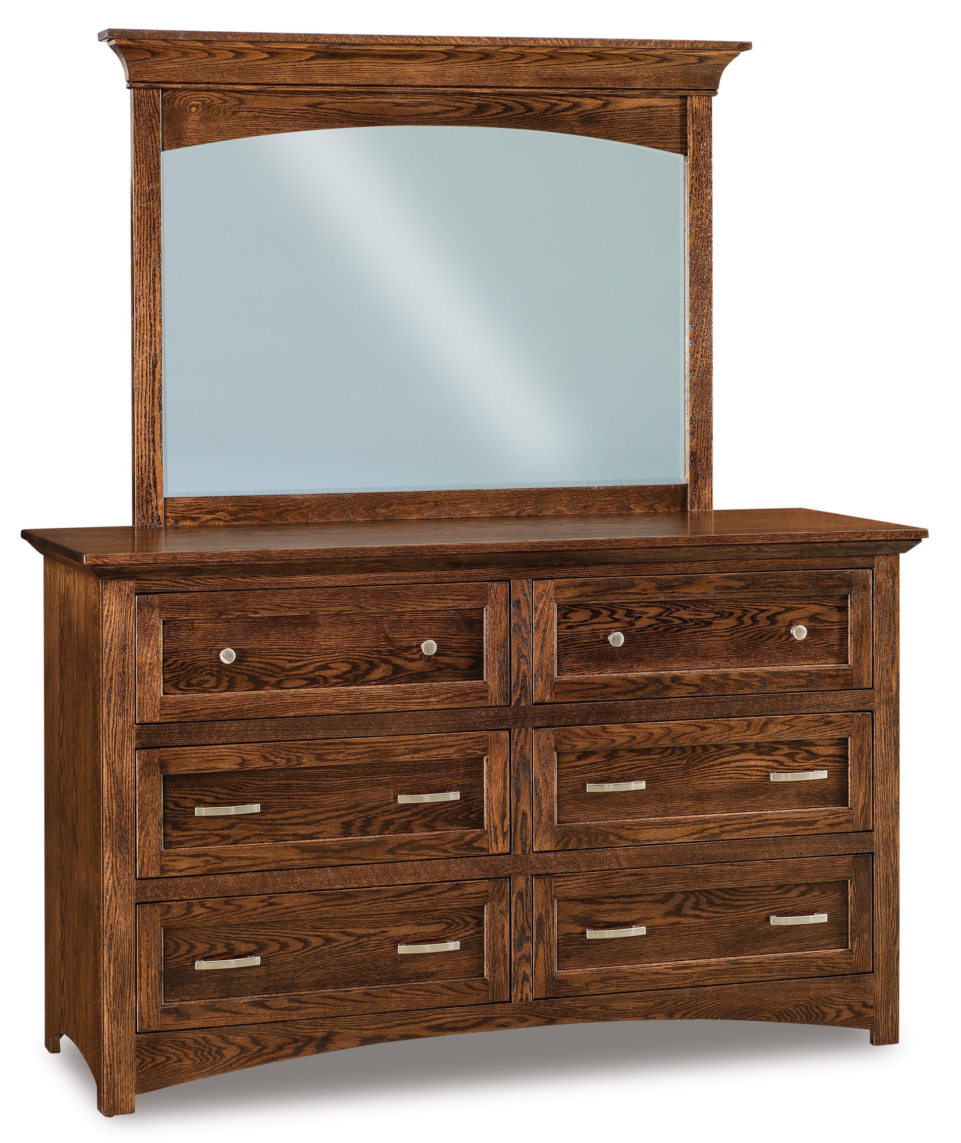 american made amish lincoln six drawer dresser with mirror