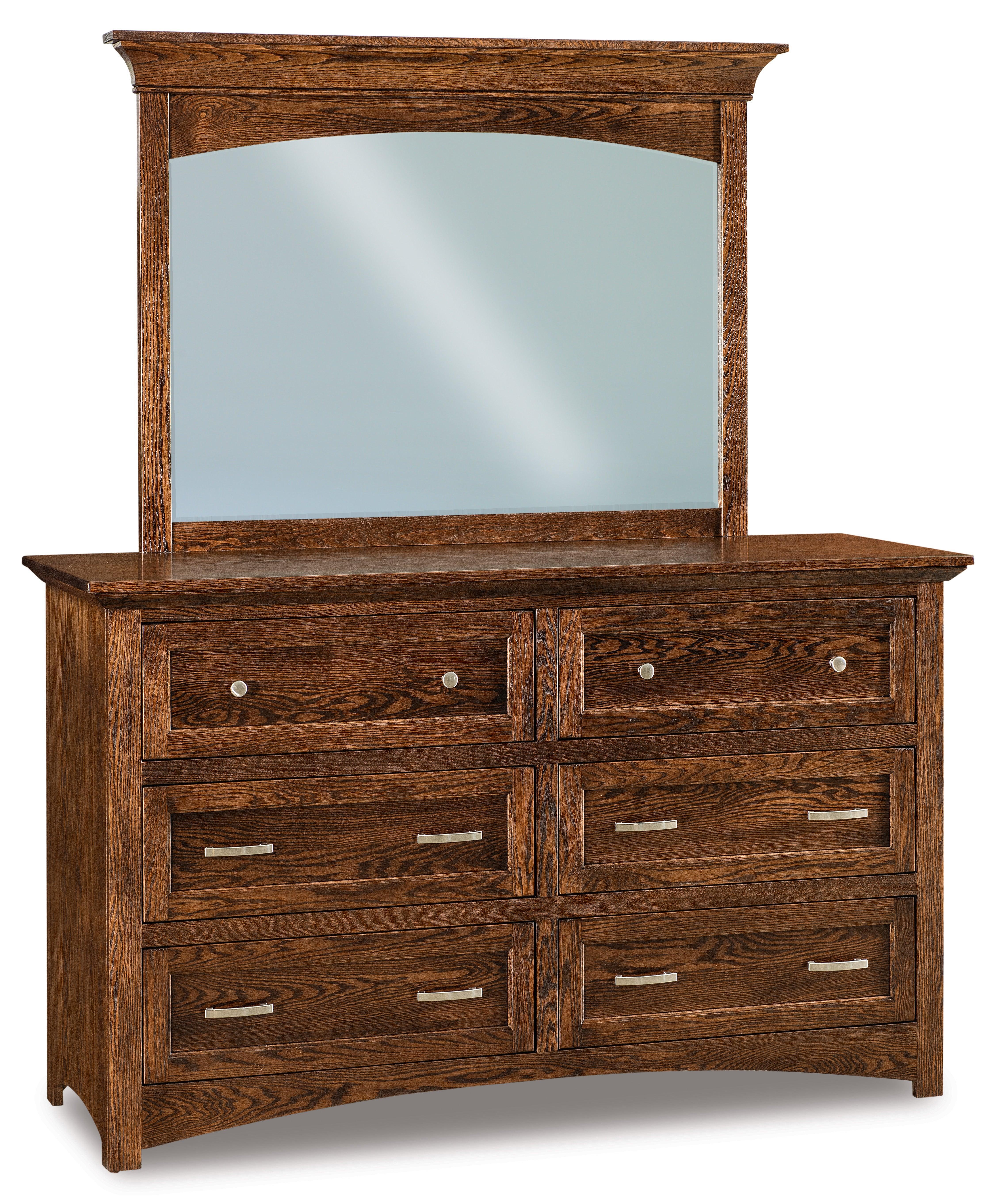 american made amish lincoln six drawer dresser with mirror