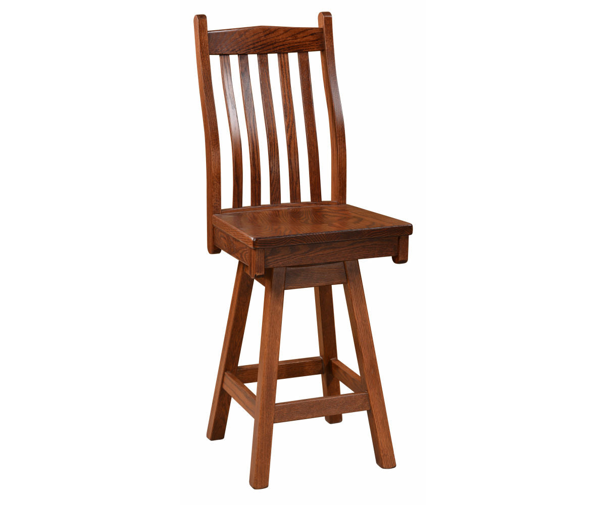 Amish Lincoln Swivel Bar Chair