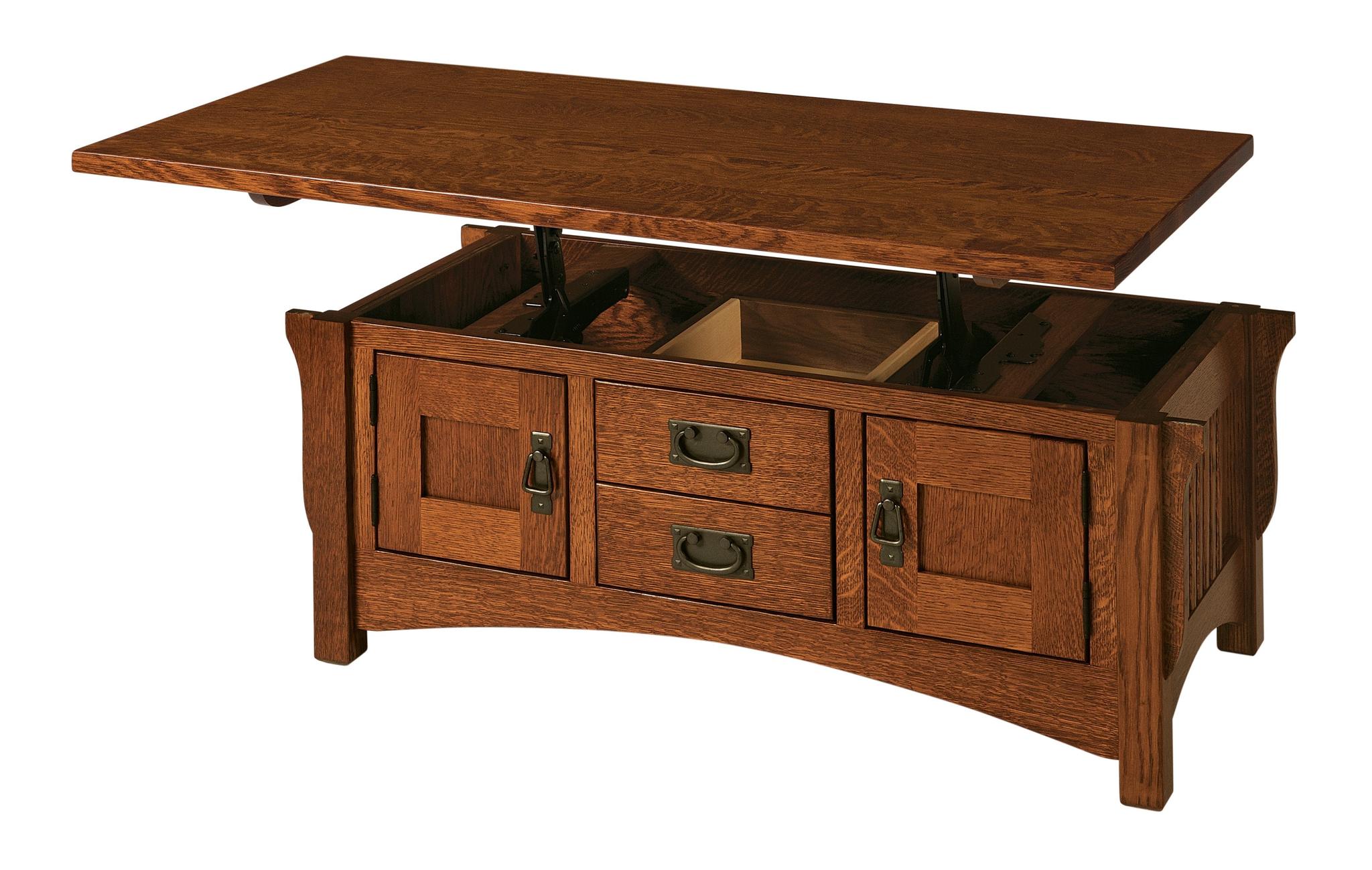 american made amish logan coffee table with lift top
