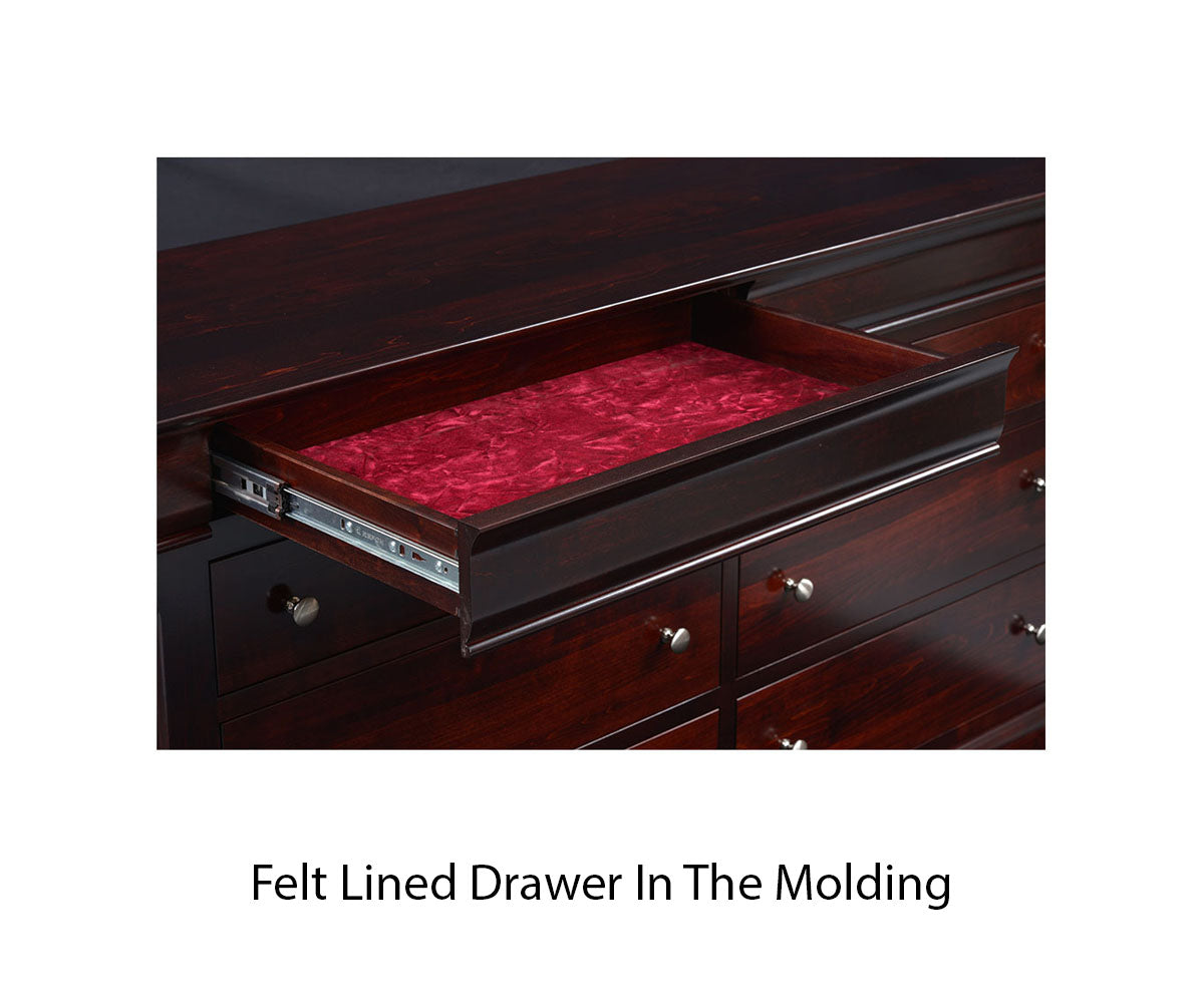 Amish Louis Phillip Eight Drawer Dresser