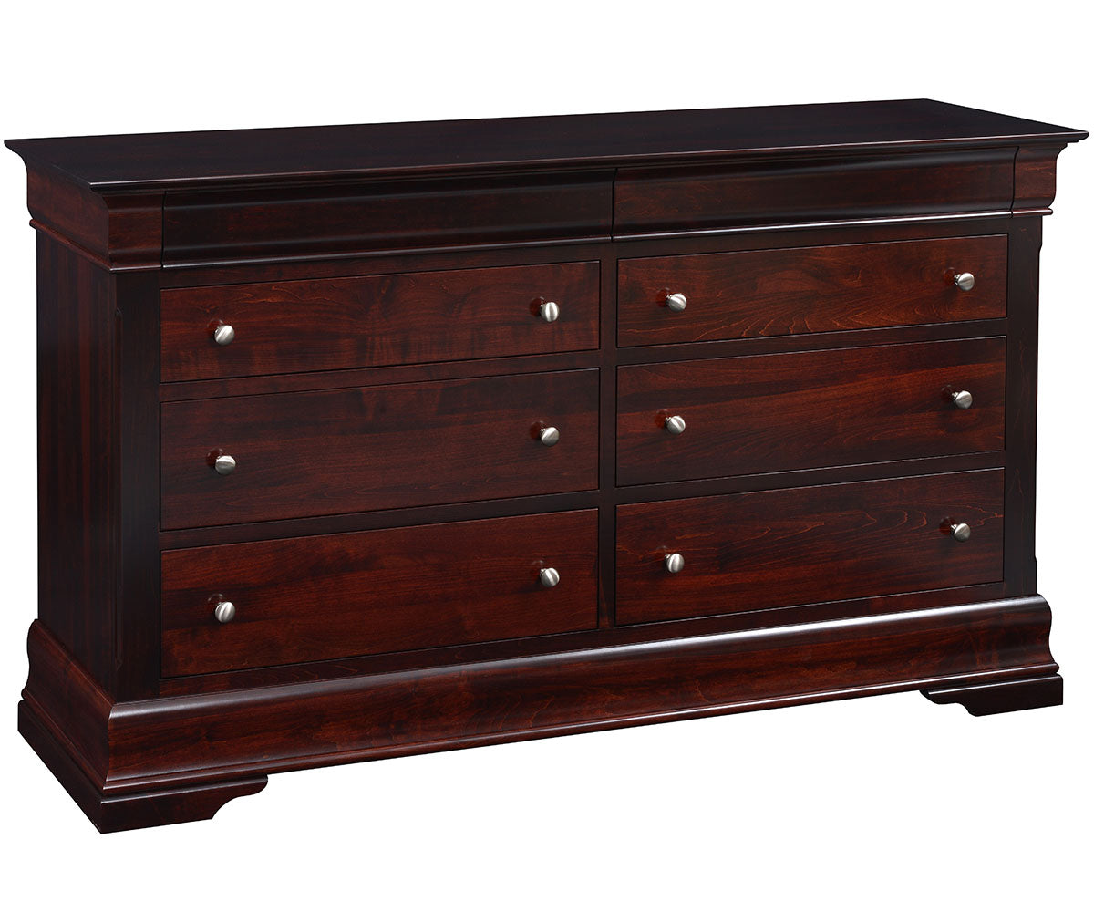 Amish Louis Phillip Eight Drawer Dresser