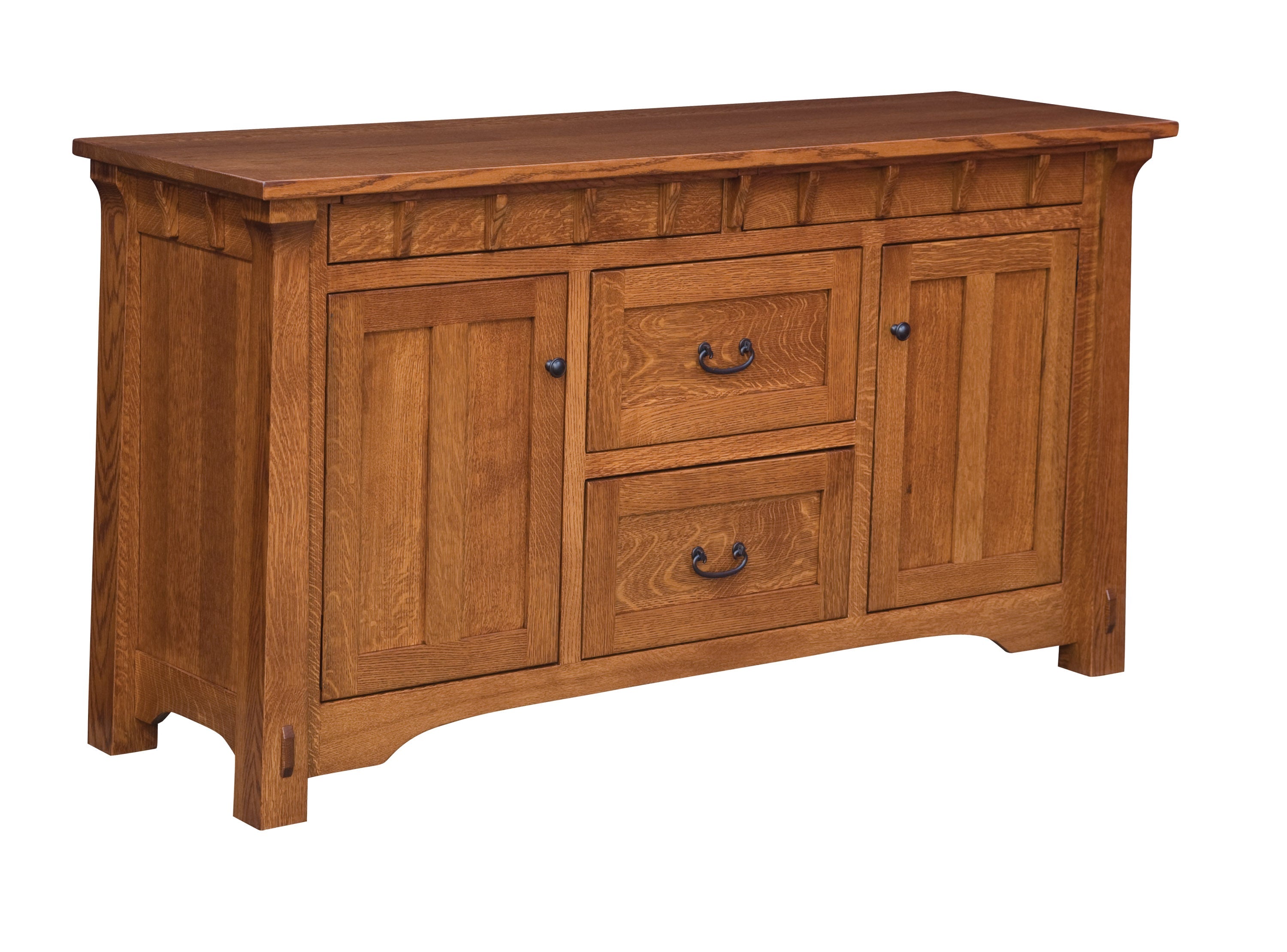 Amish Manitoba Four Drawer Two Door Buffet