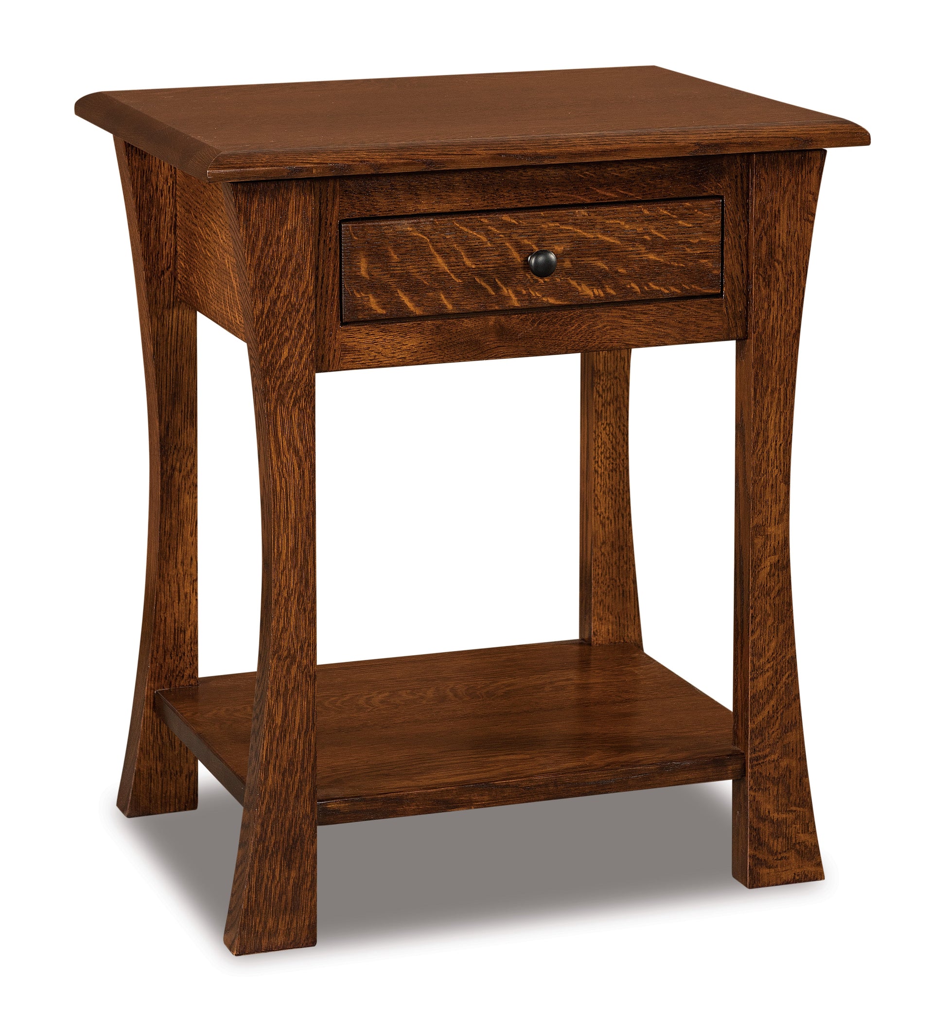 american made amish matison one drawer open bottom nightstand