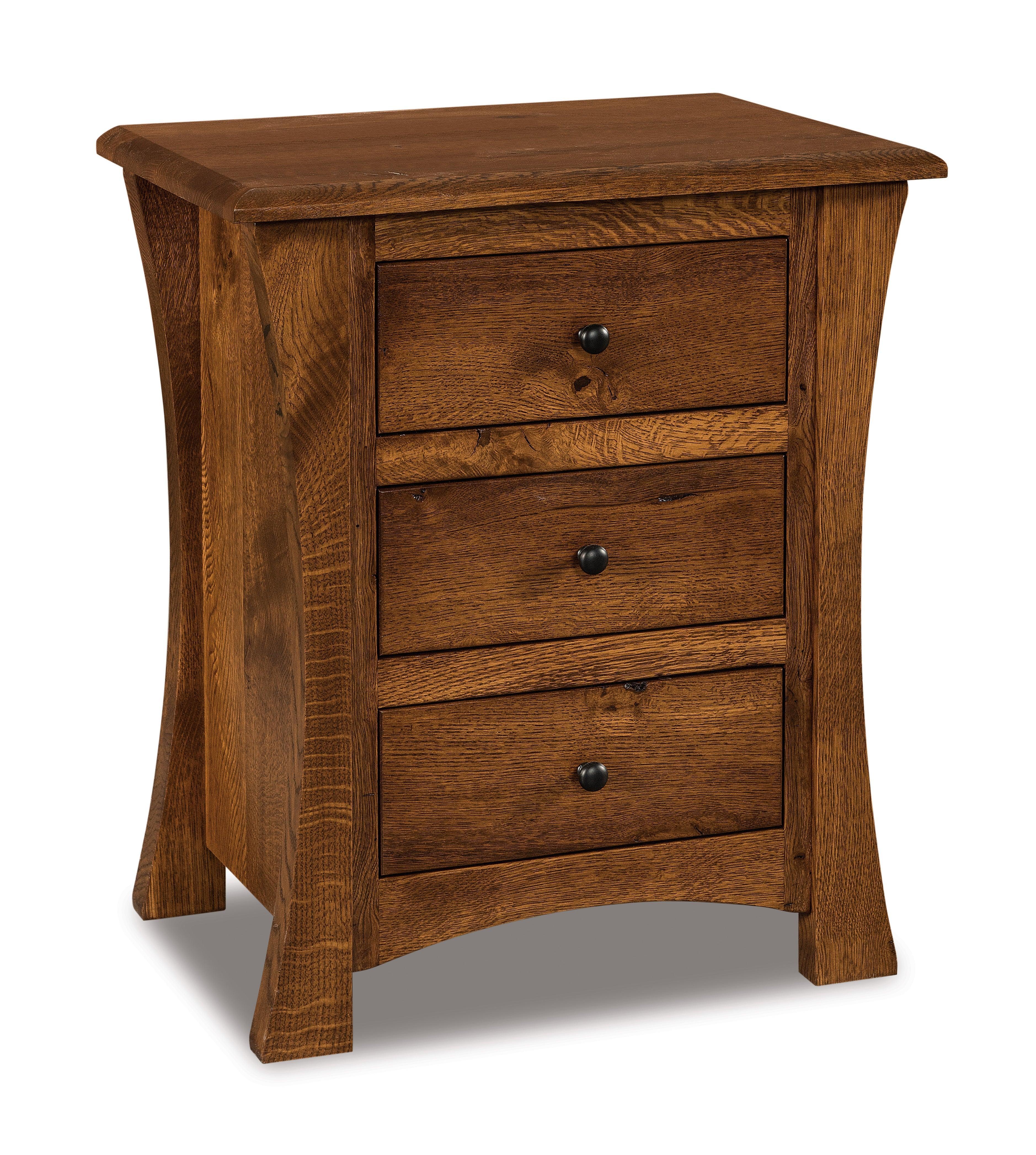 american made amish matison three drawer nightstand