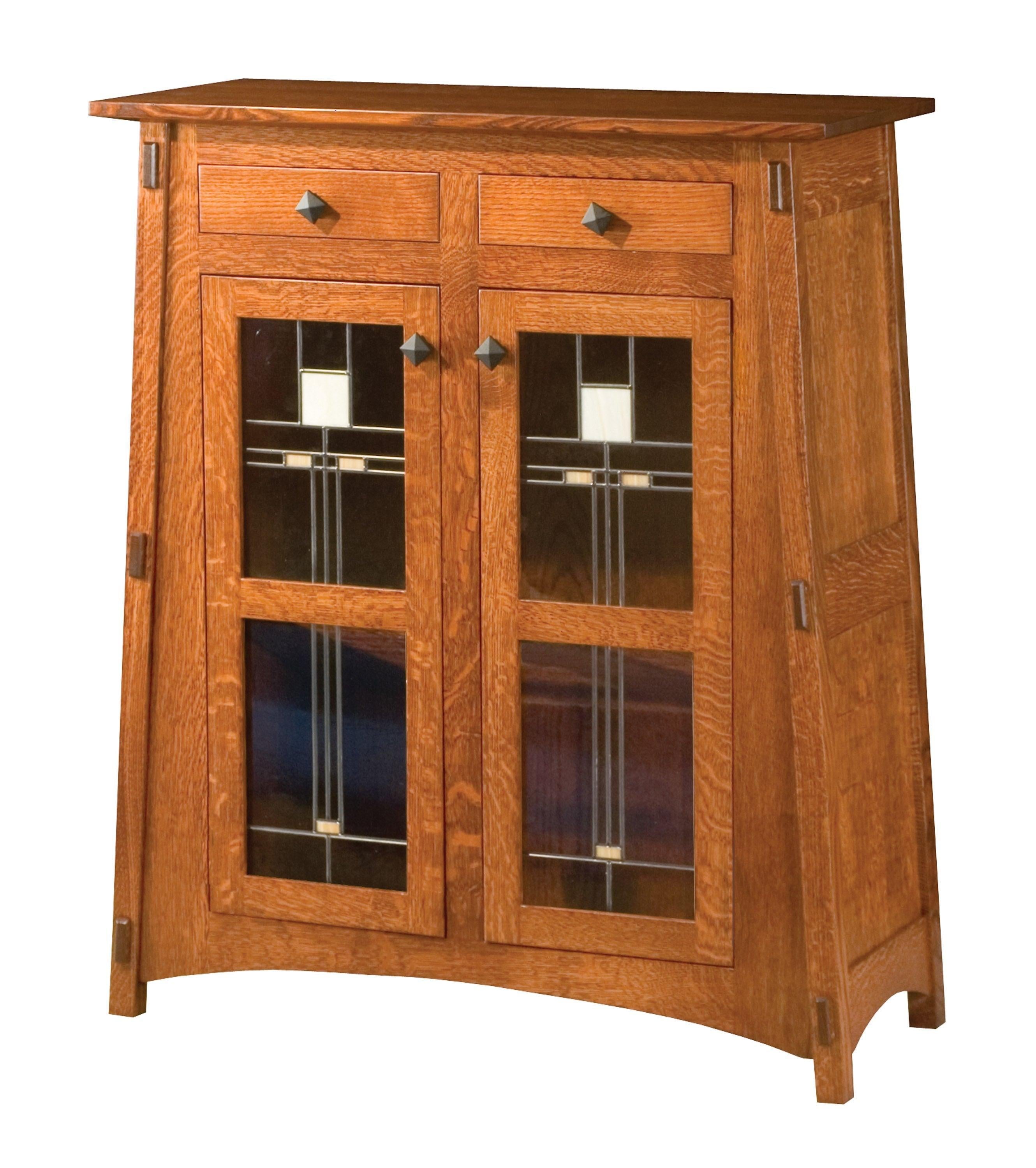 Amish Mccoy Two Drawer Two Doors Cabinet - Thumbnail 2