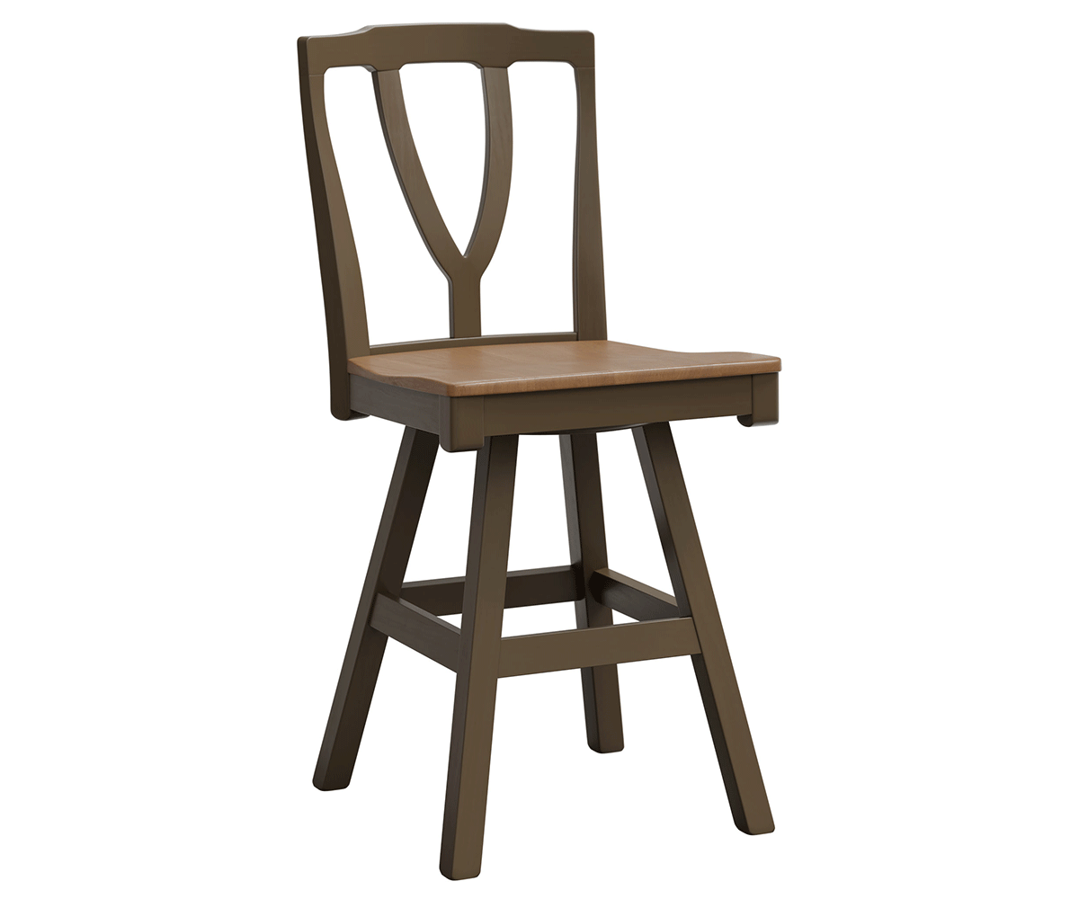Amish Medina Swivel Bar Chair