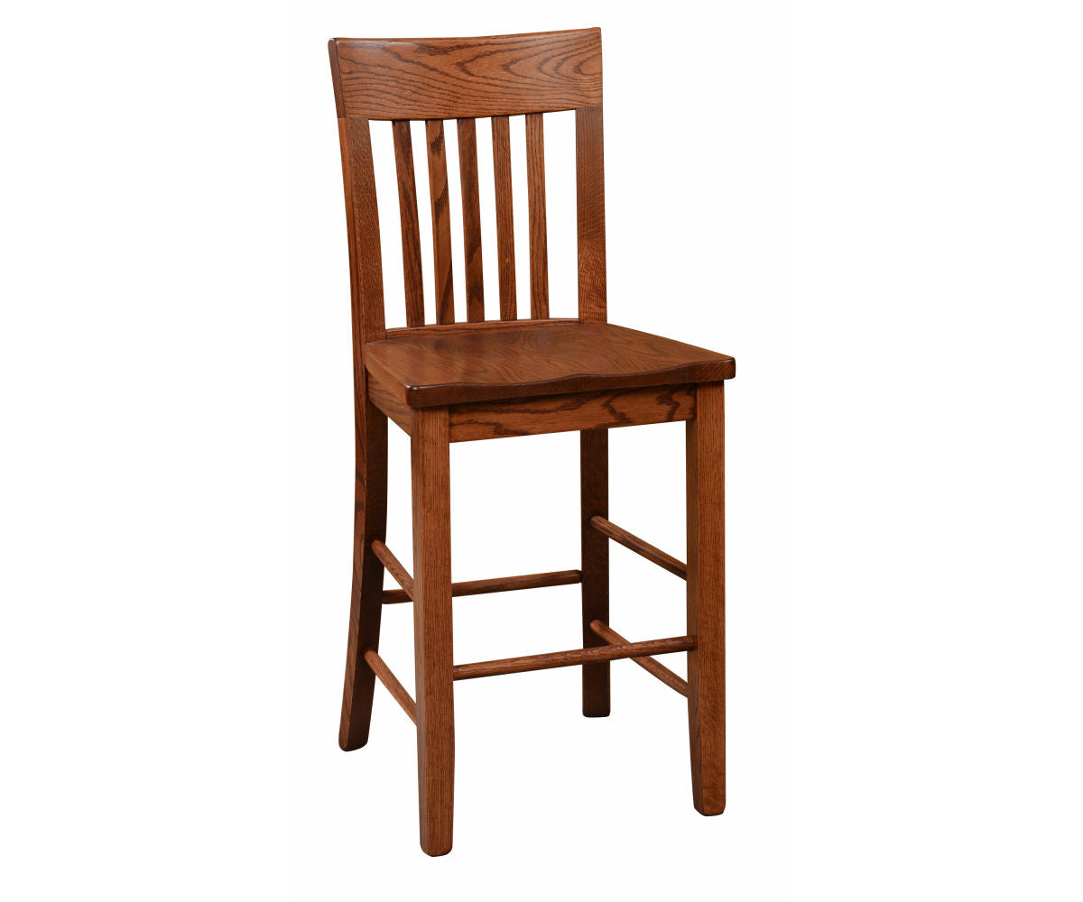 Amish Metro Slat Stationary Bar Chair