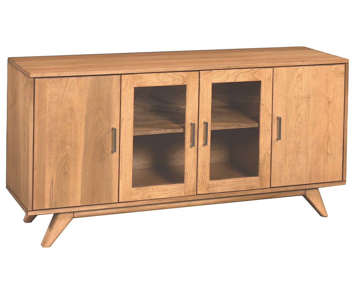 amish tv stand shown in oak