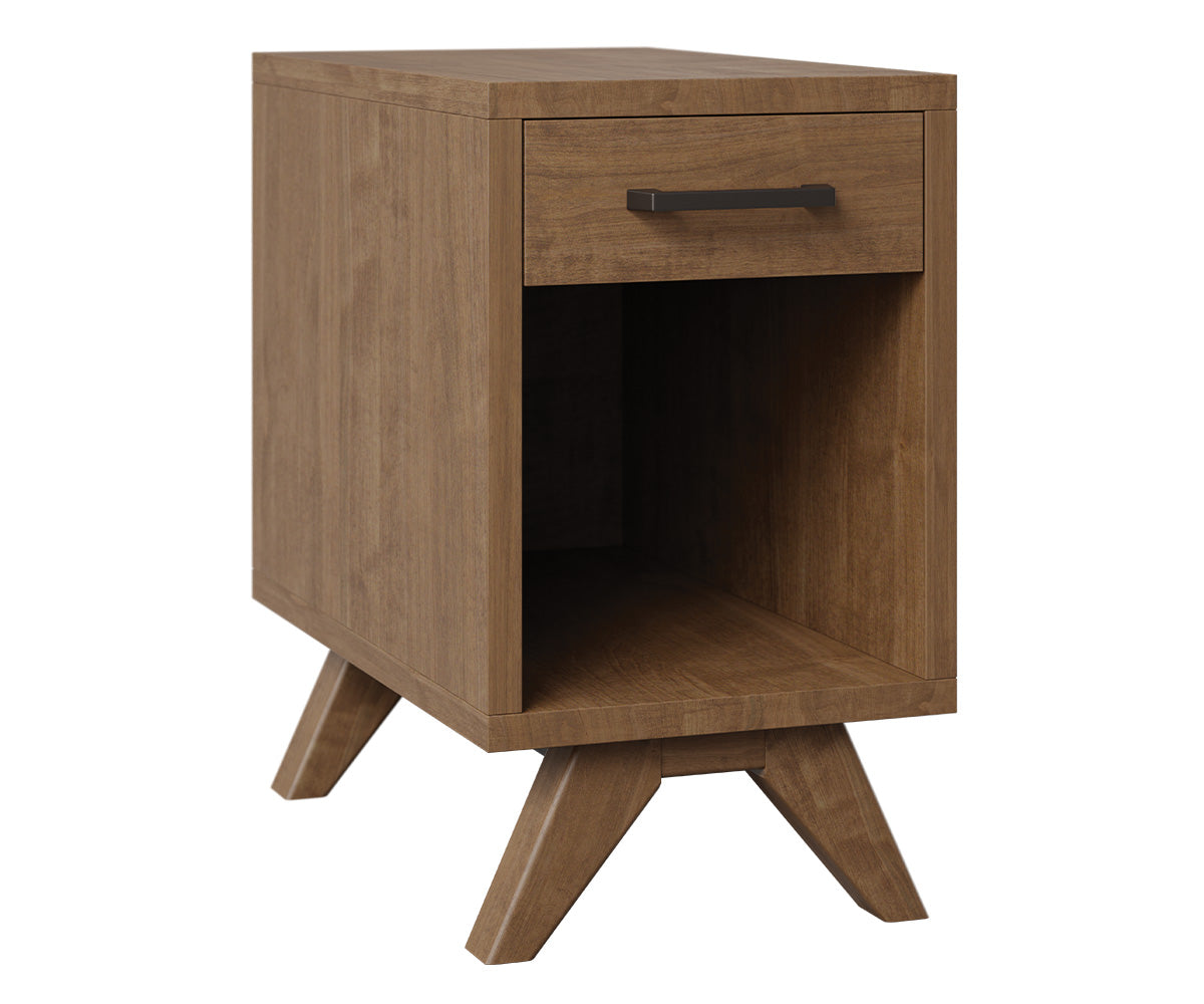 amish end table shown in oak