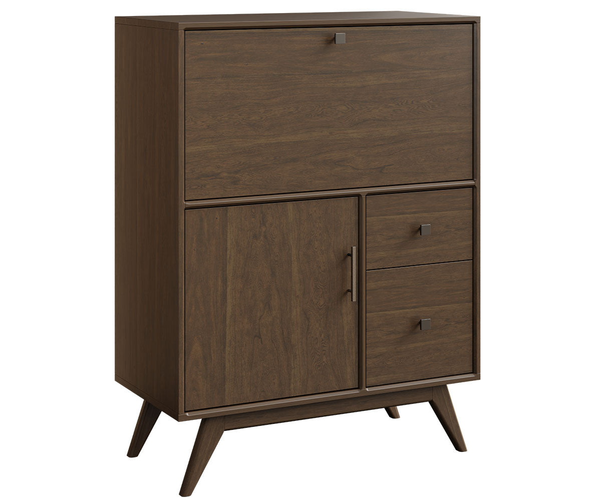 amish desk shown in brown maple