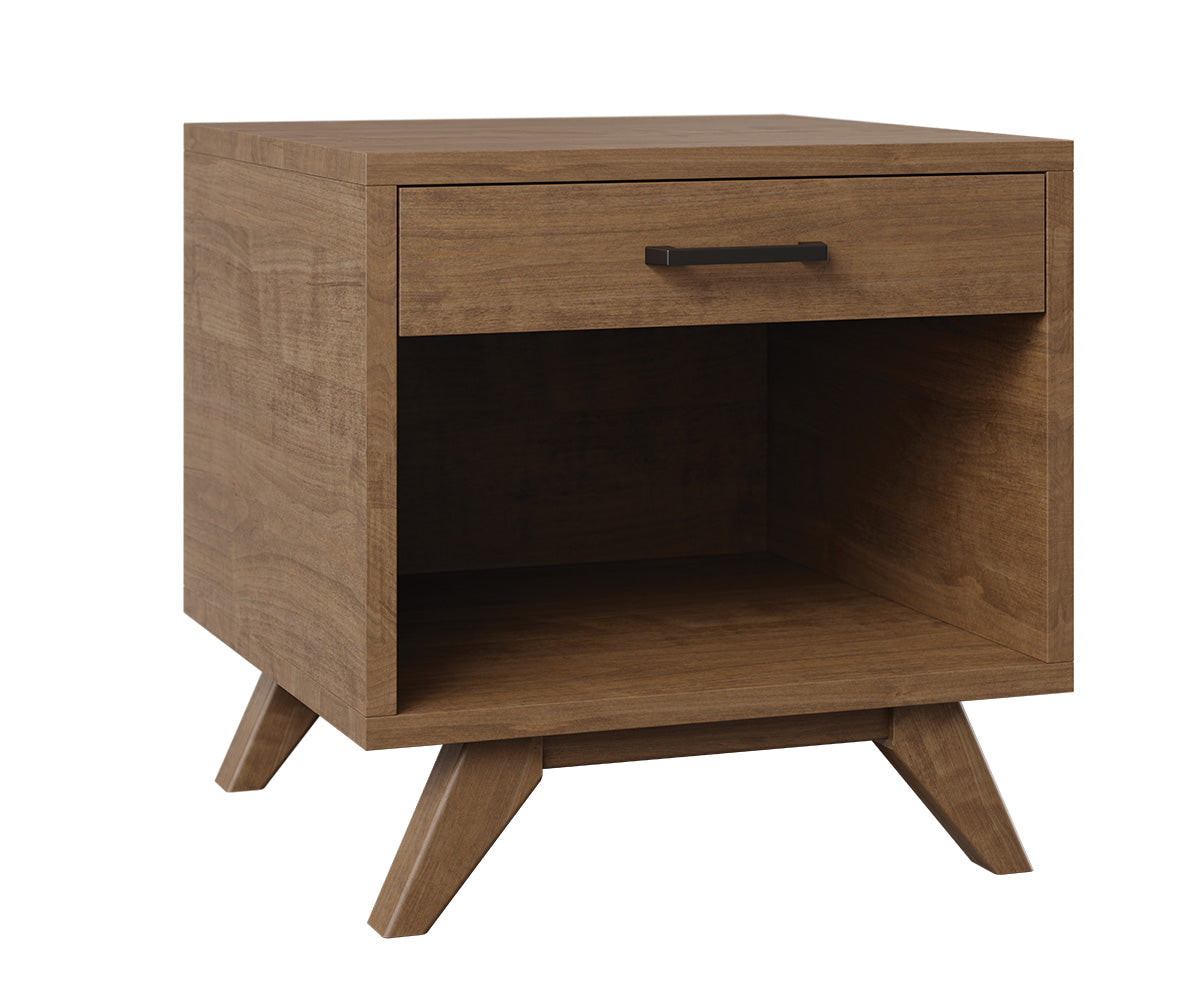 amish end table shown in oak