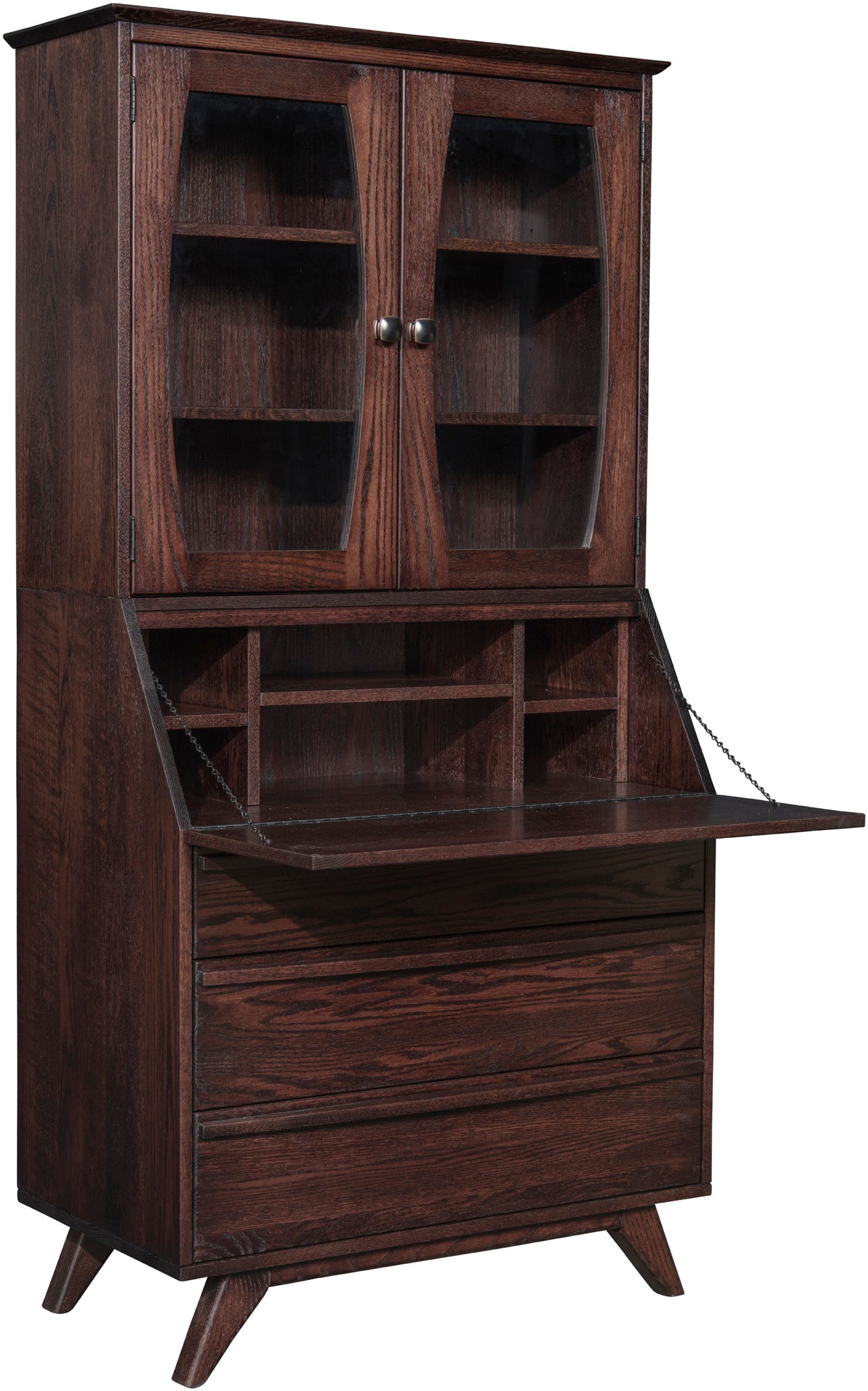 amish secretary desk shown in oak