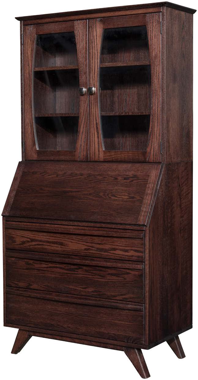 amish secretary desk shown in oak