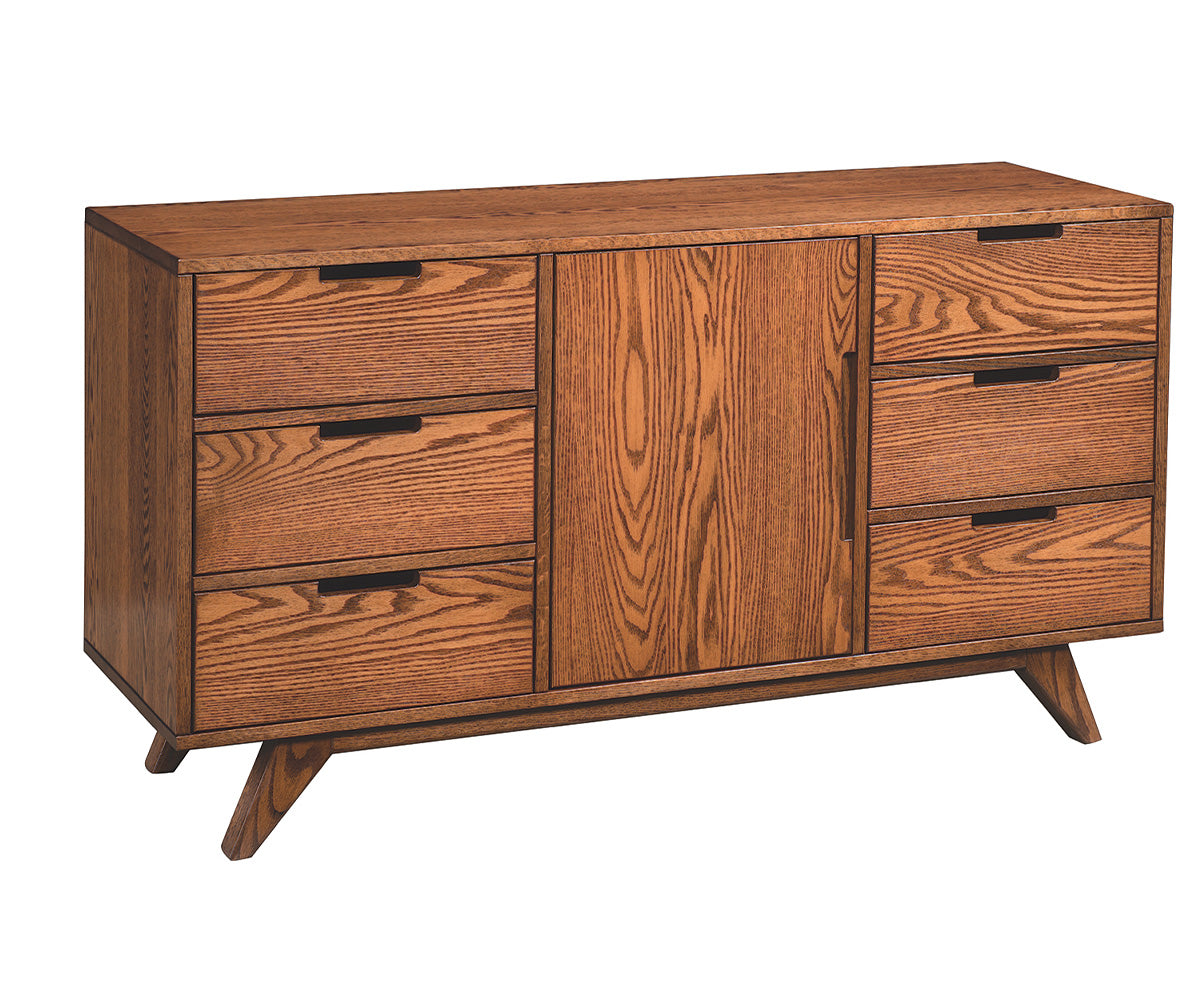 amish tv stand shown in oak