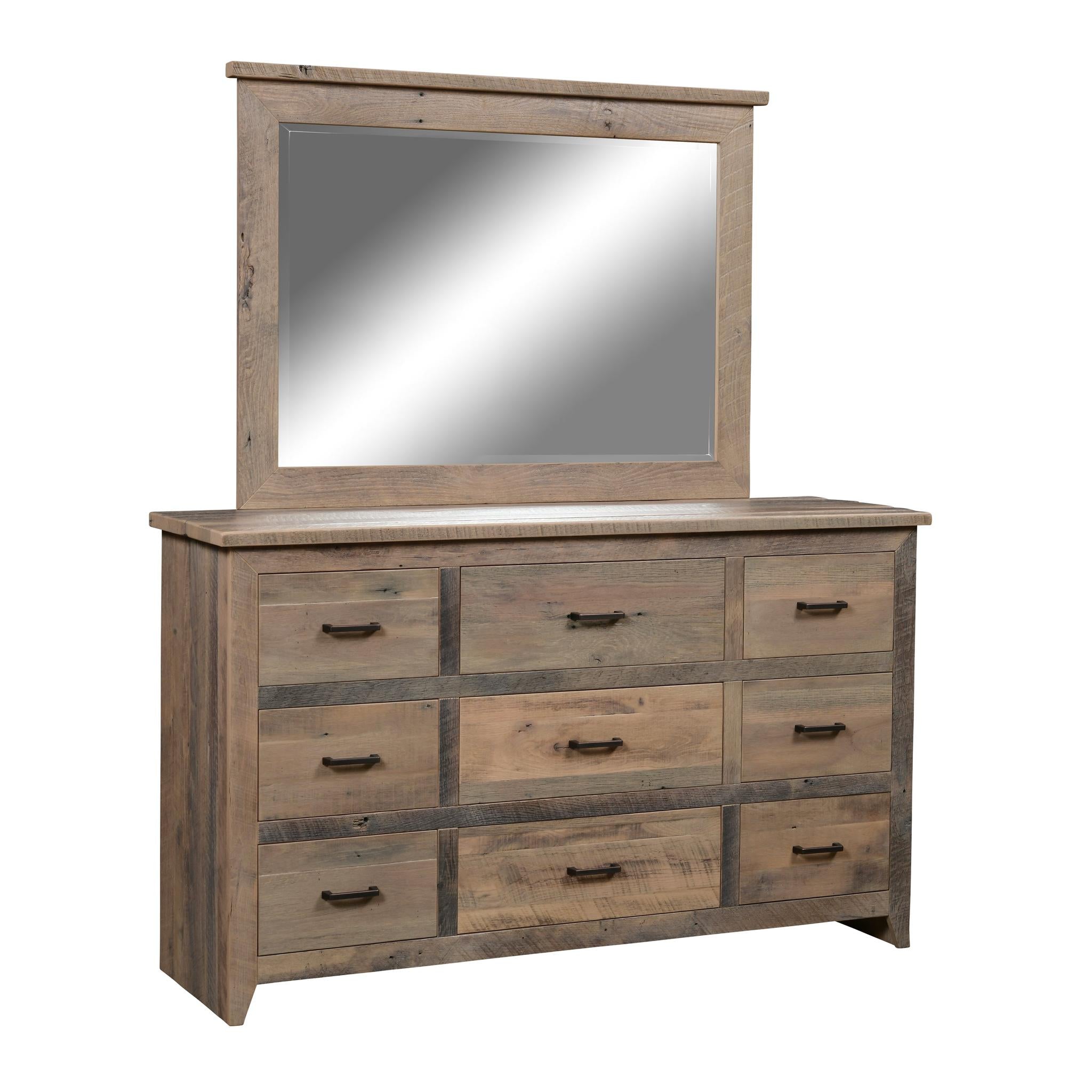 Amish Midland Nine Drawer Dresser-Dresser-The Amish House