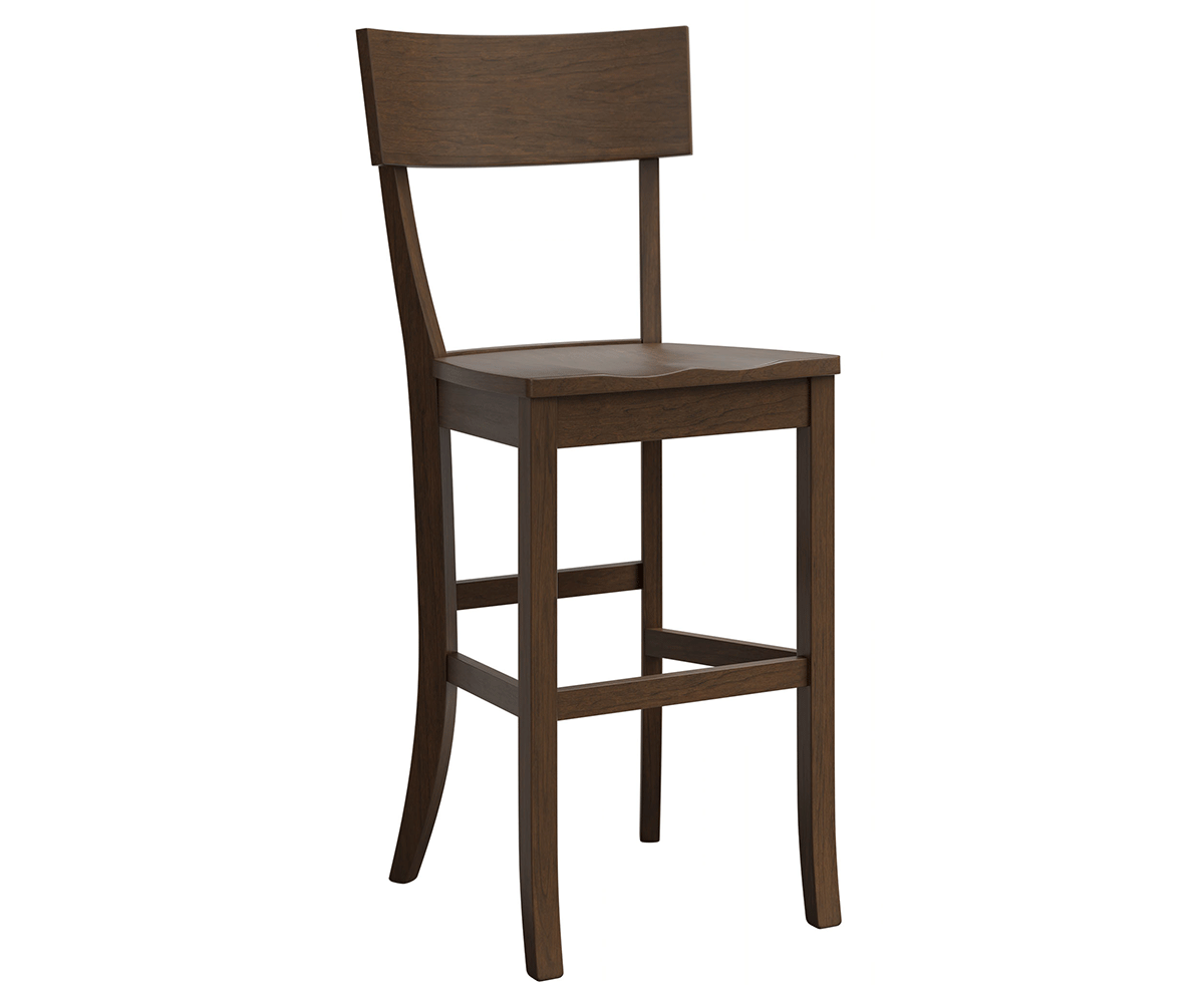 Amish Miranda Stationary Bar Chair-Bar Chair-30"-Oak-The Amish House
