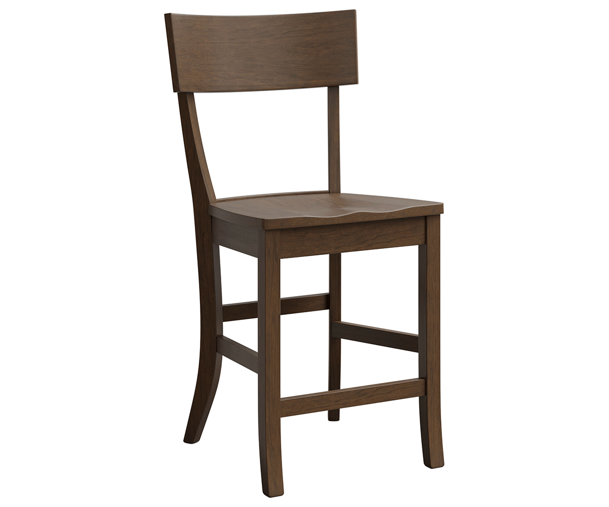 Amish Miranda Stationary Bar Chair-Bar Chair-The Amish House